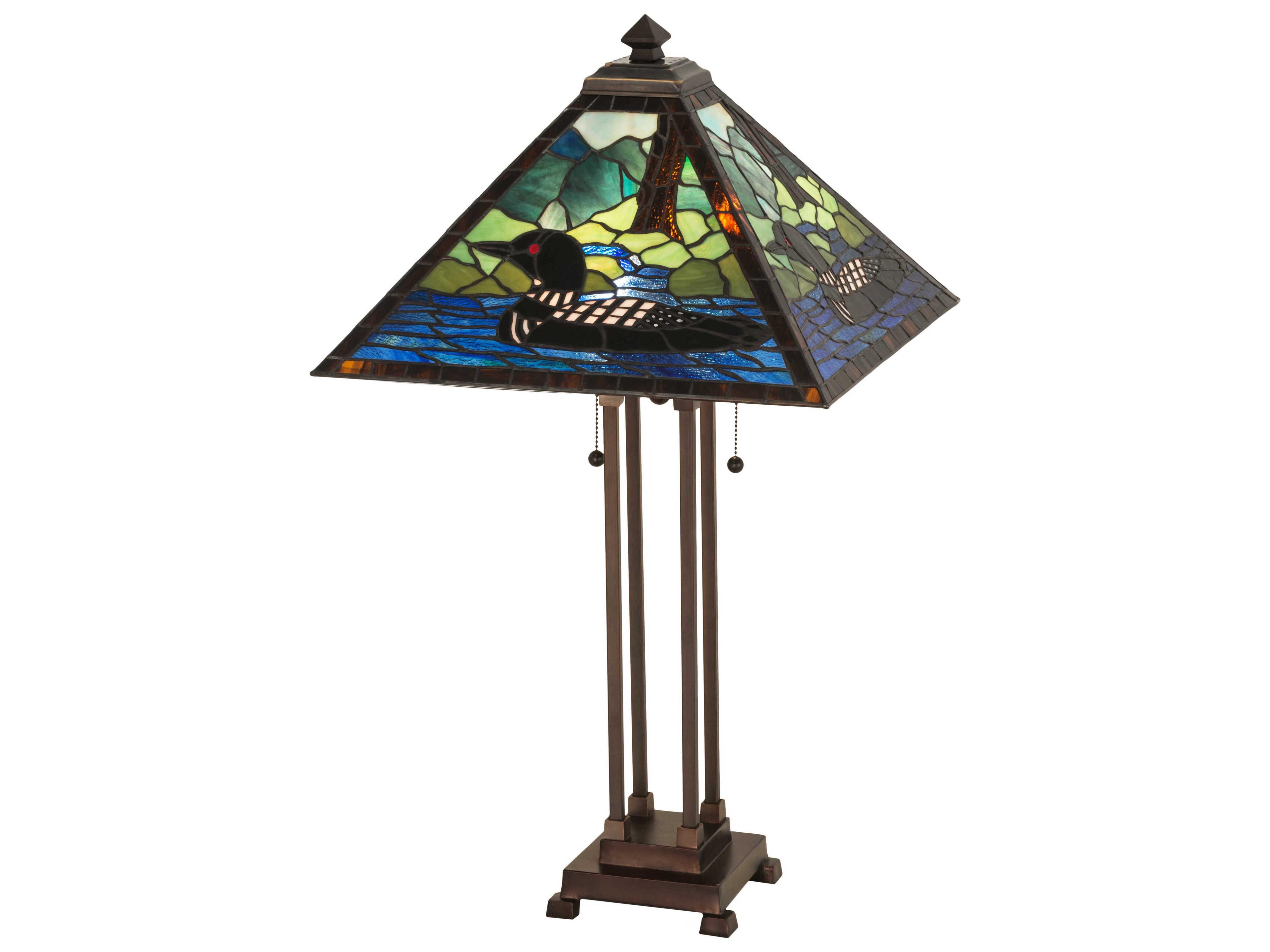 Lighting Loon Purple blue Table Lamp