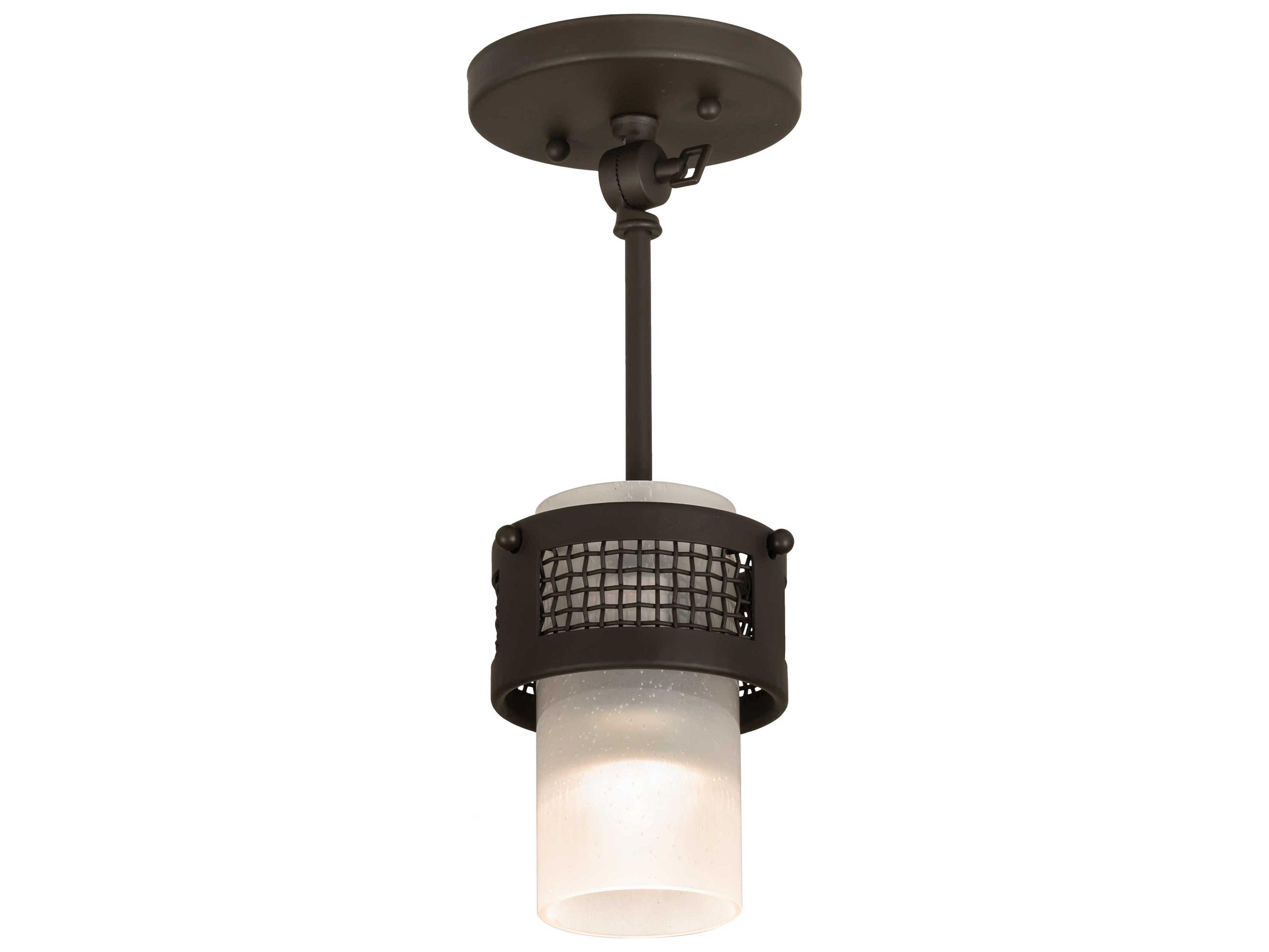 Maglia Semplice 1-Light Oil Rubbed Bronze White Glass Cylinder Mini Pendant