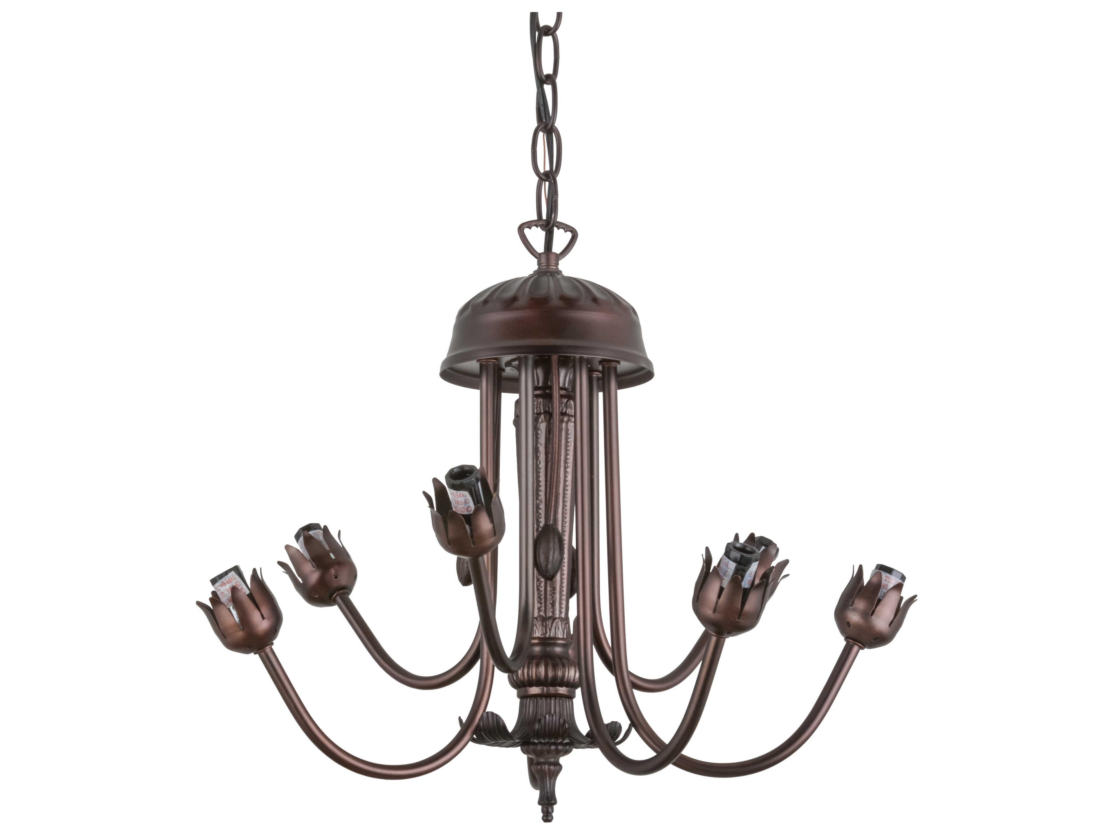 Lighting Mahogany Bronze 7 - Light 17" Chandelier Hardware