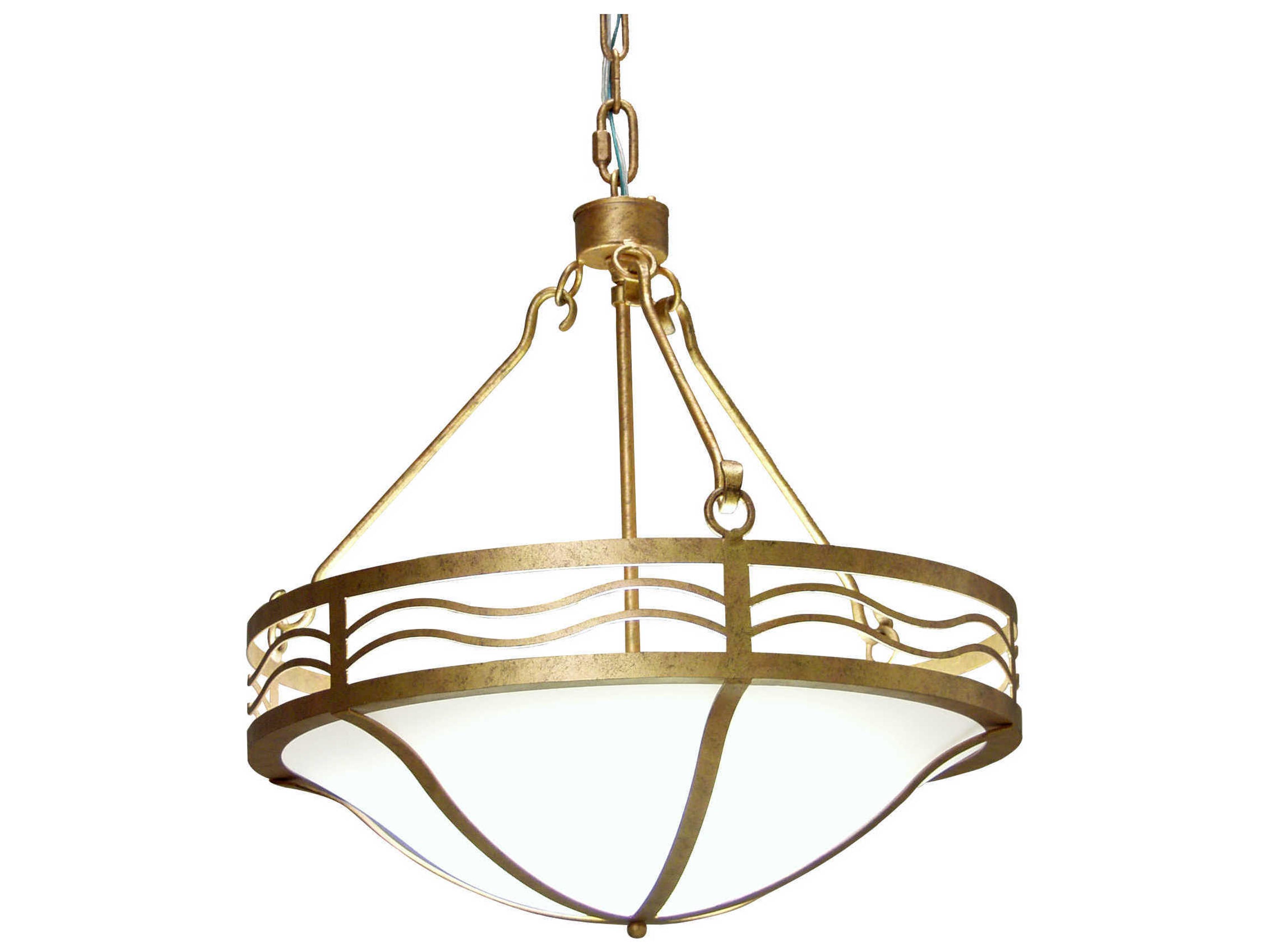 Marceline 3-Light White Gold Bowl Pendant