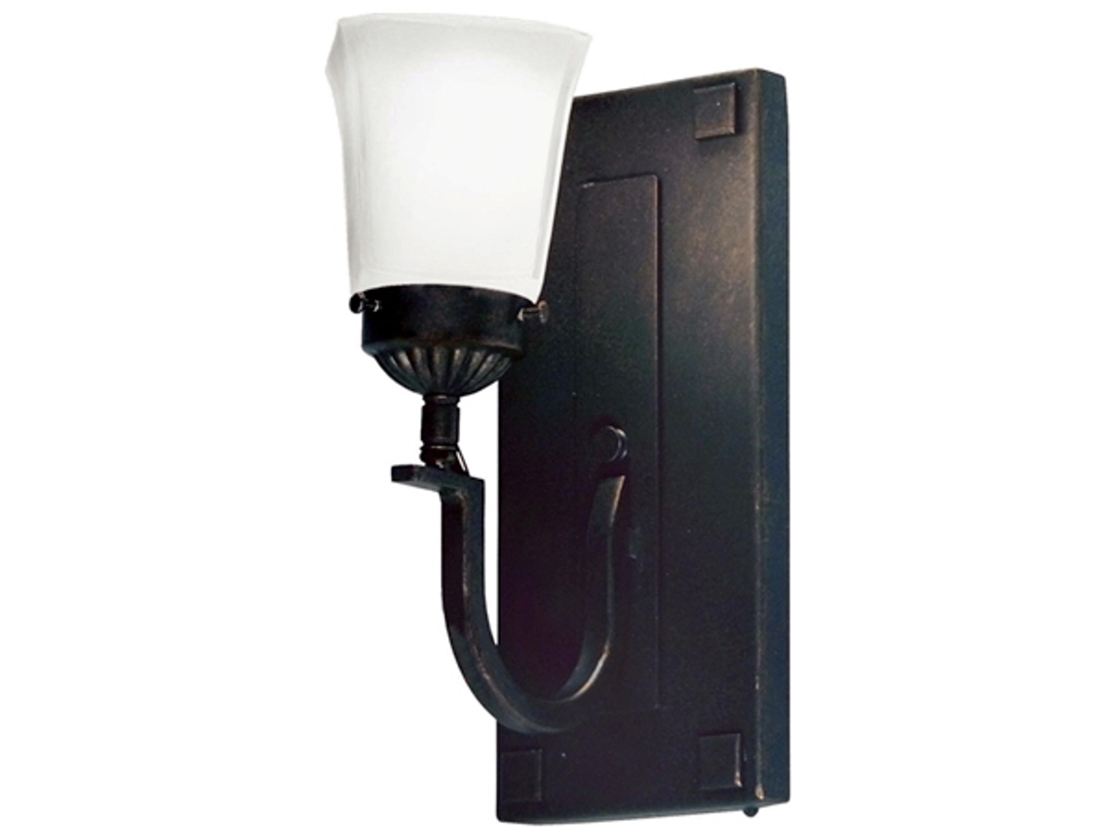 Matteo 1-Light Gilded Tobacco Brown Glass Wall Sconce