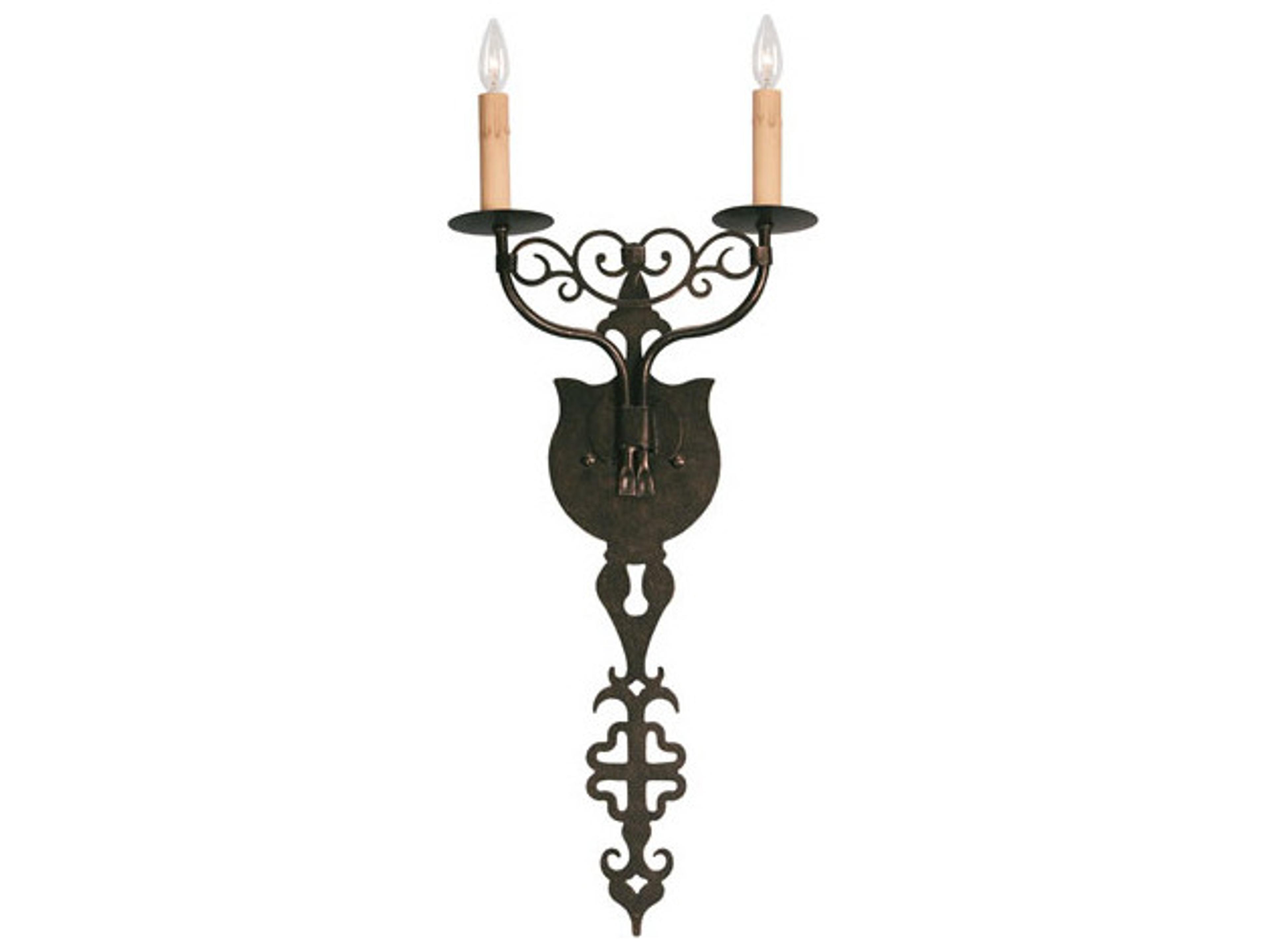 Merano 2-Light Pompeii Gold Wall Sconce