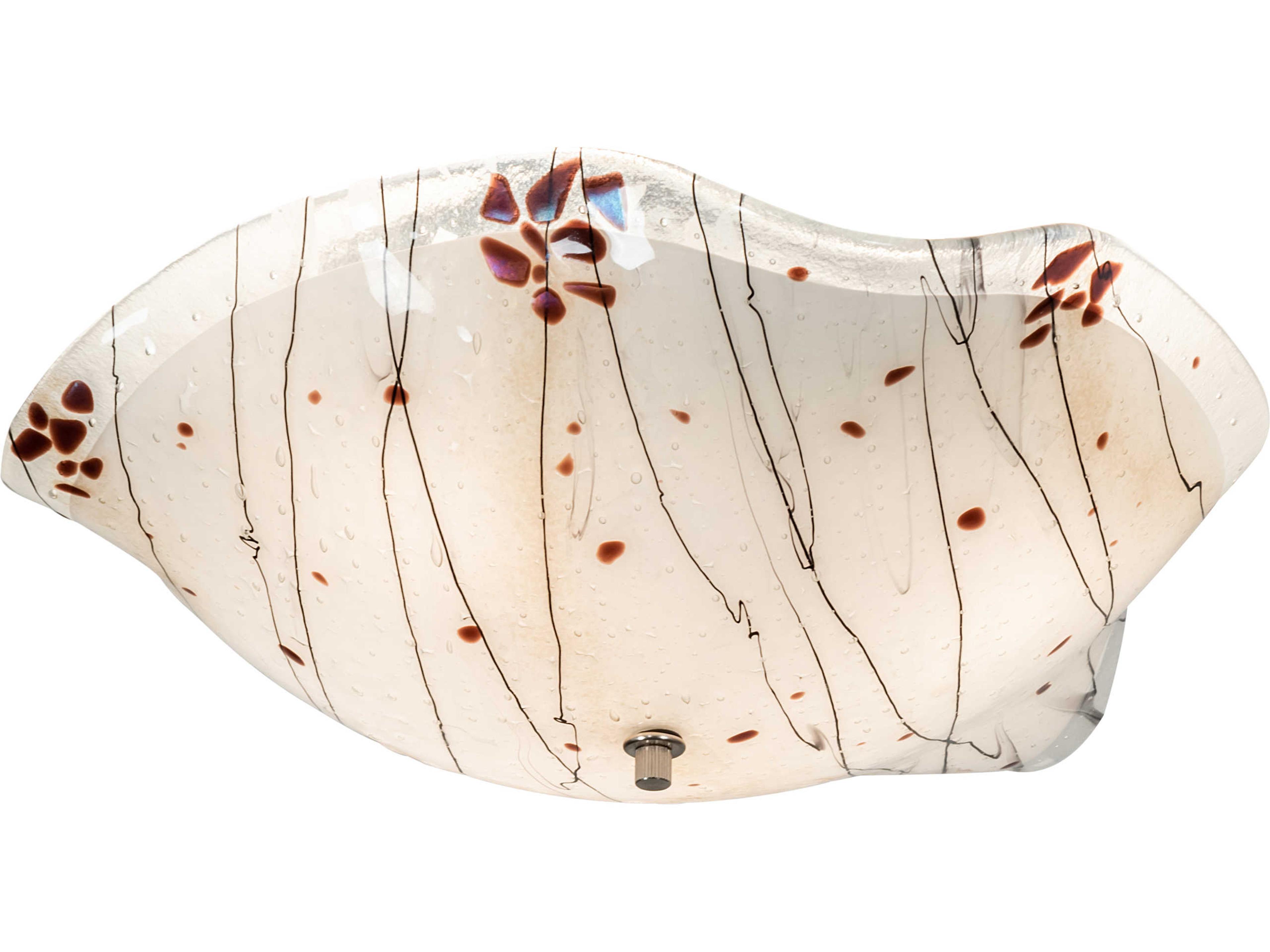 Metro Fusion 3-Light Nickel Glass Flush Mount