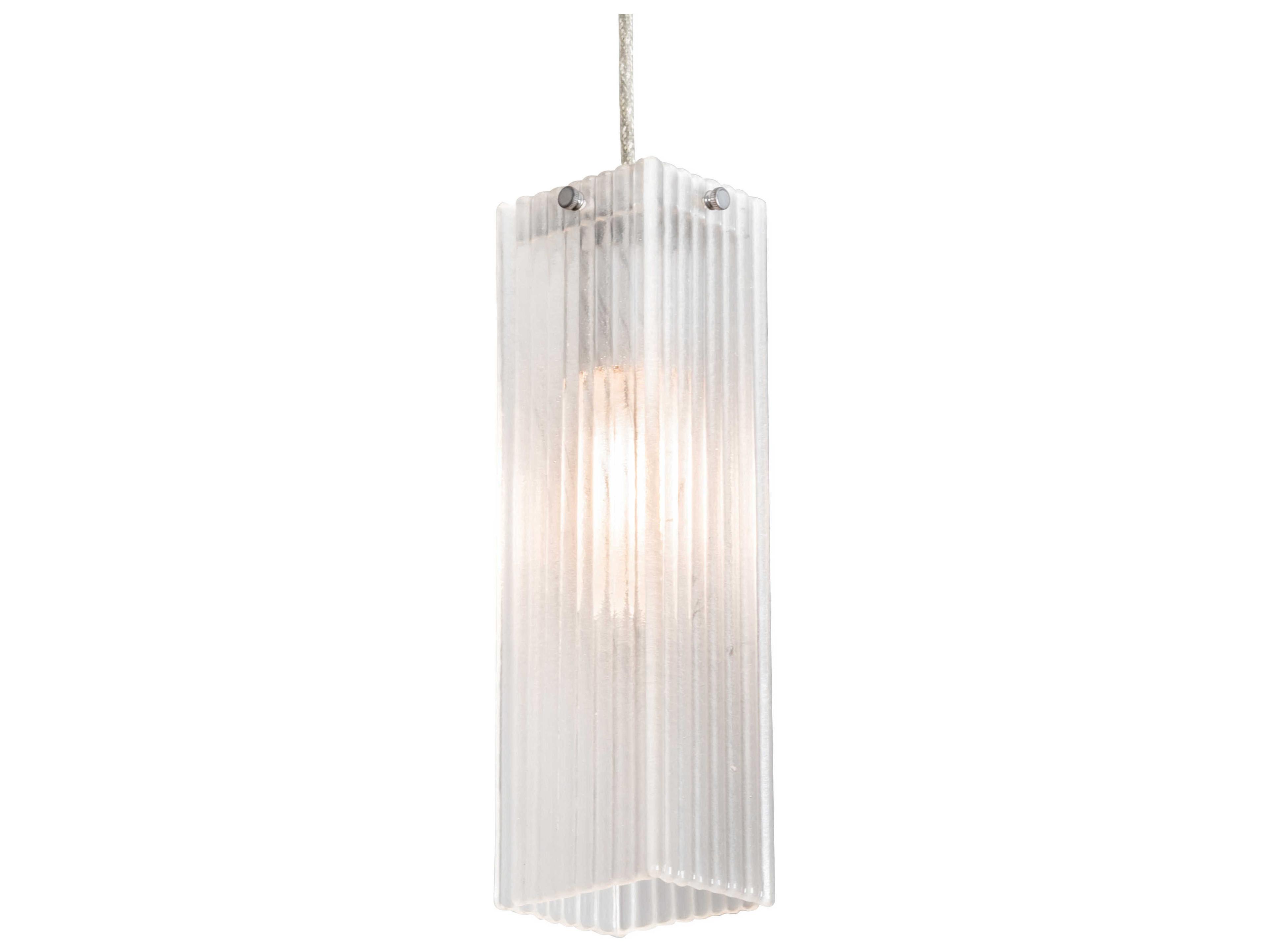 Metro 1-Light Nickel Clear Glass Linear Mini Pendant