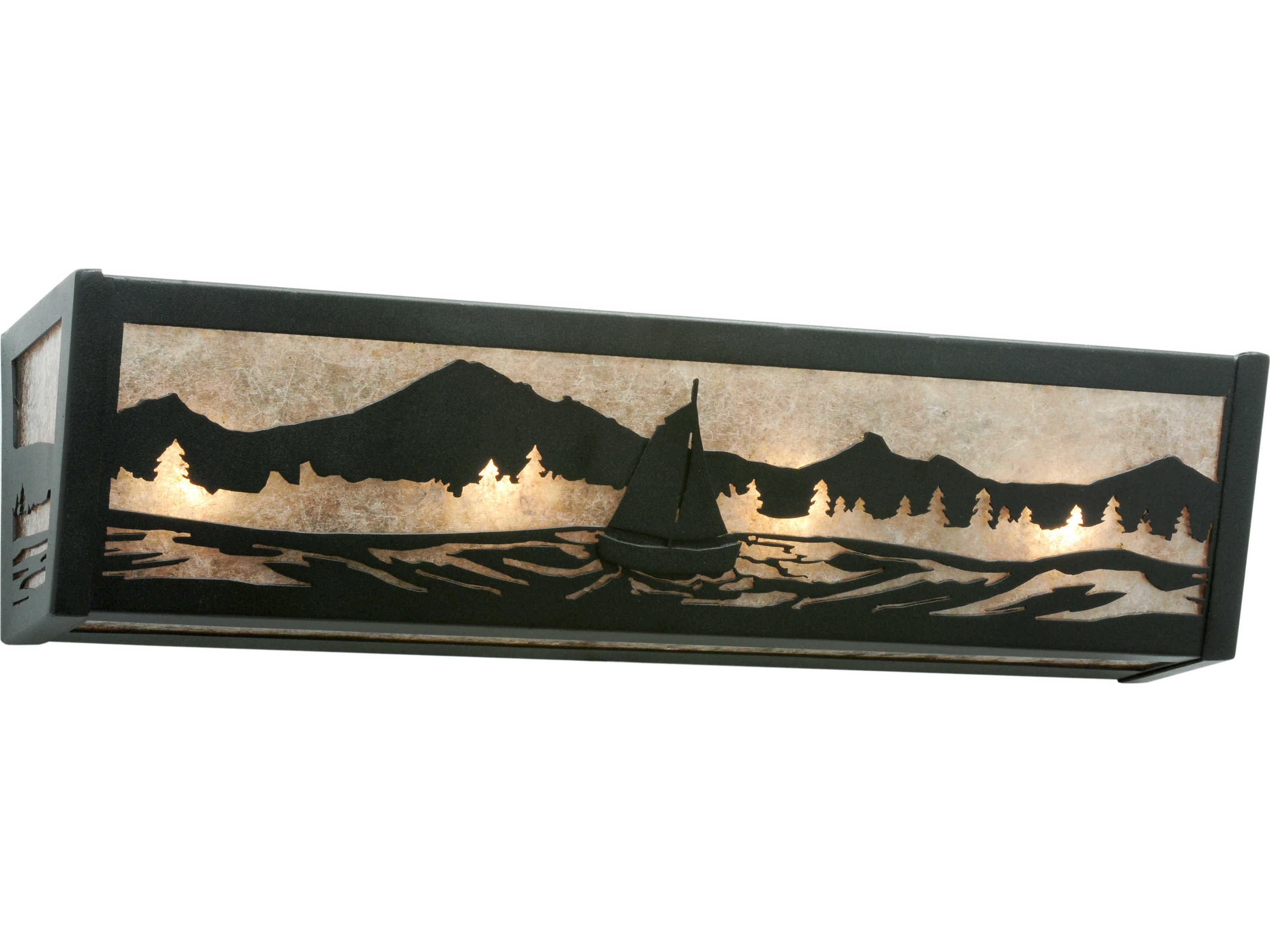 Mica 4-Light Black Vanity Light