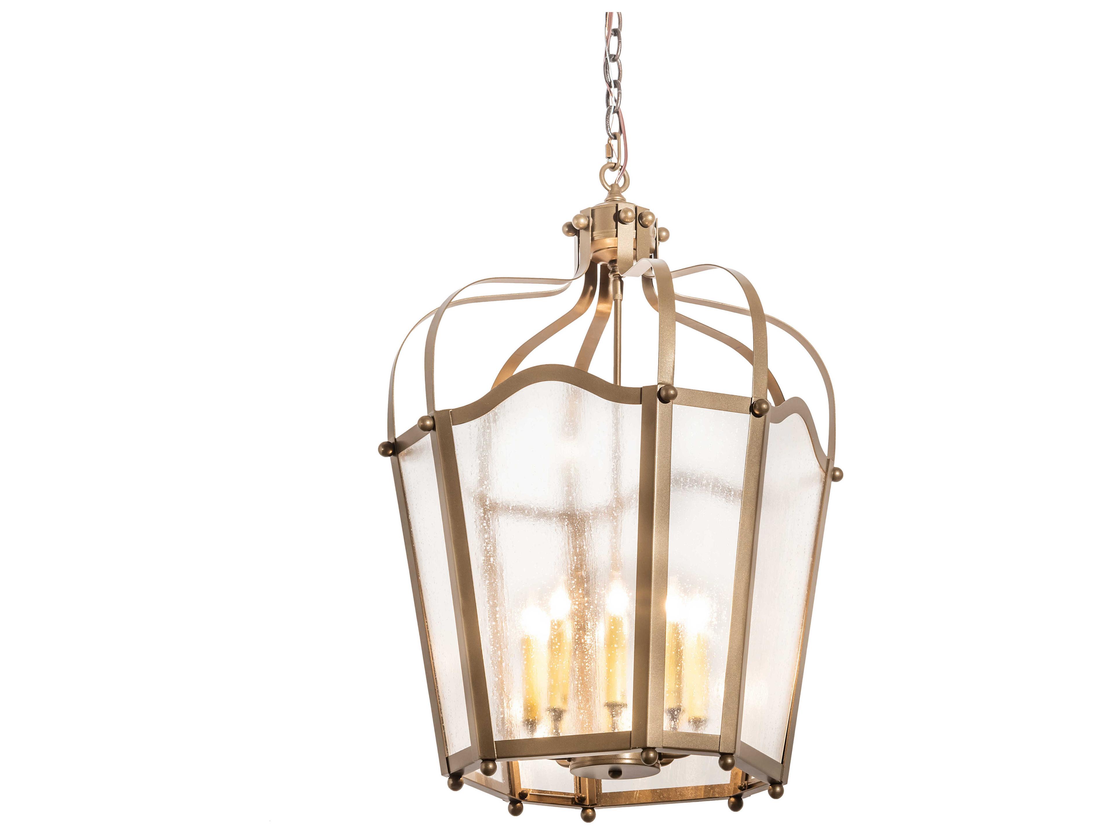 Citadel 8-Light Gold Glass Candelabra Chandelier