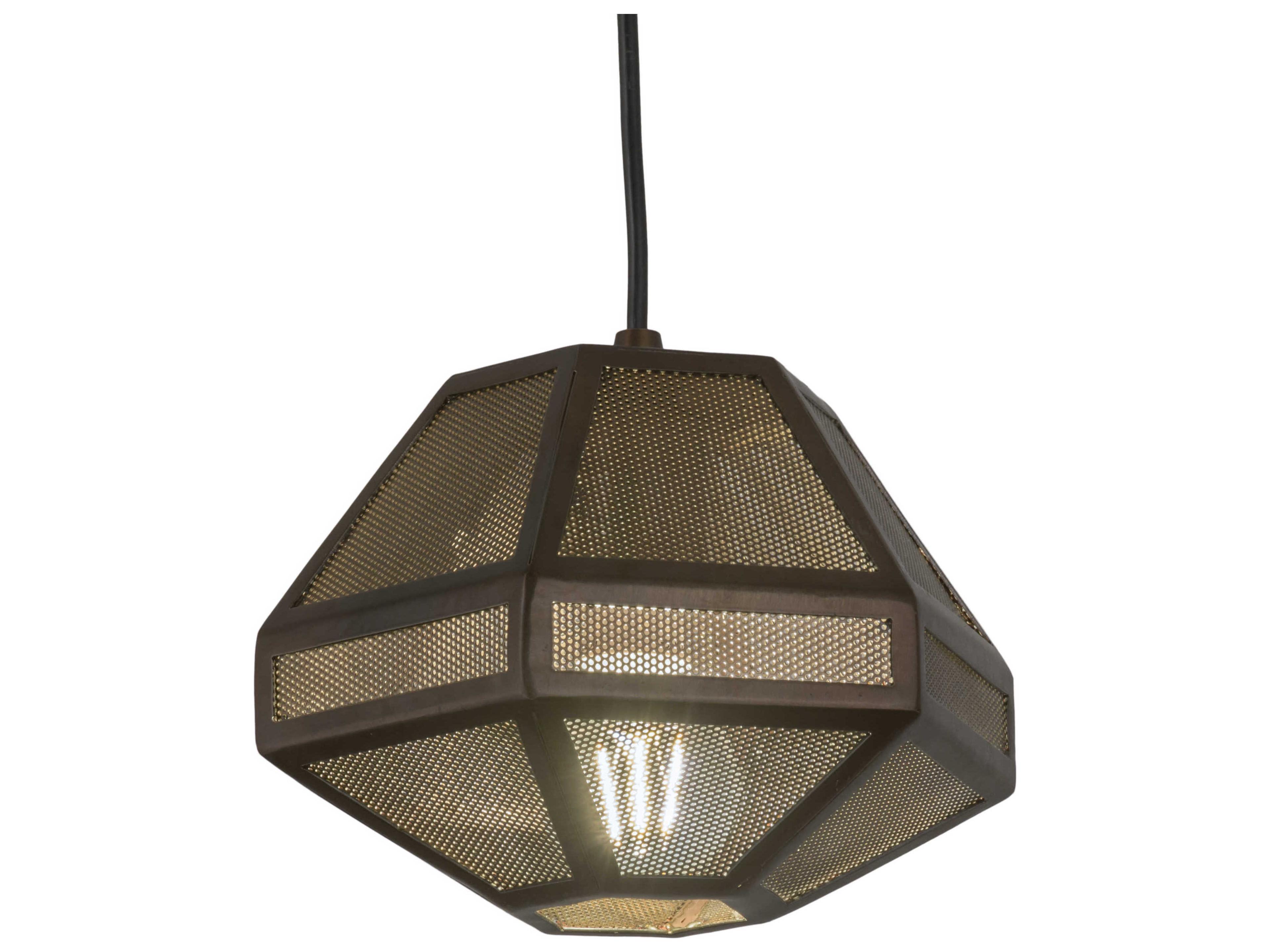 1-Light Copper Glass Mini Pendant