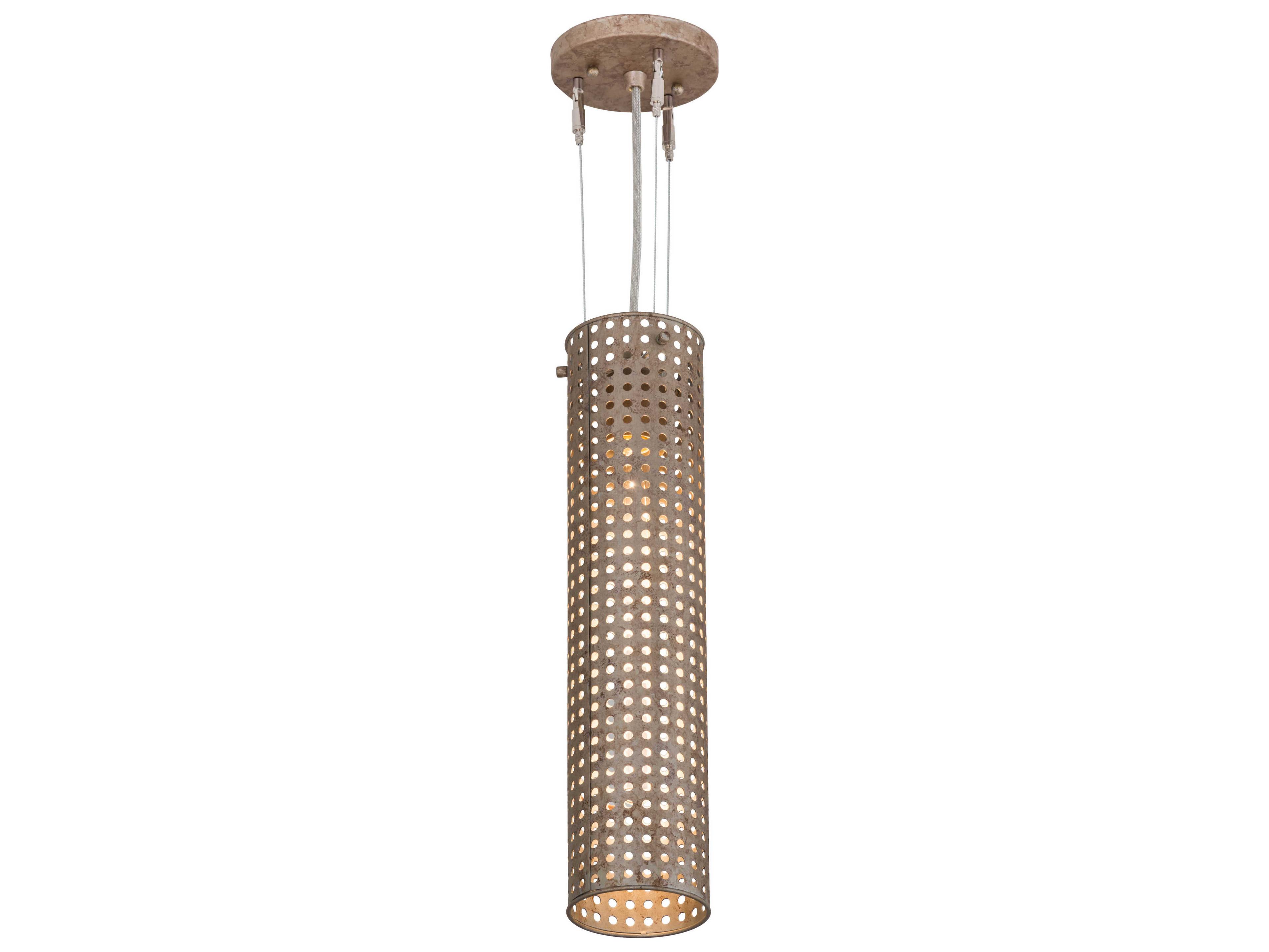 1-Light Brown Cylinder Mini Pendant