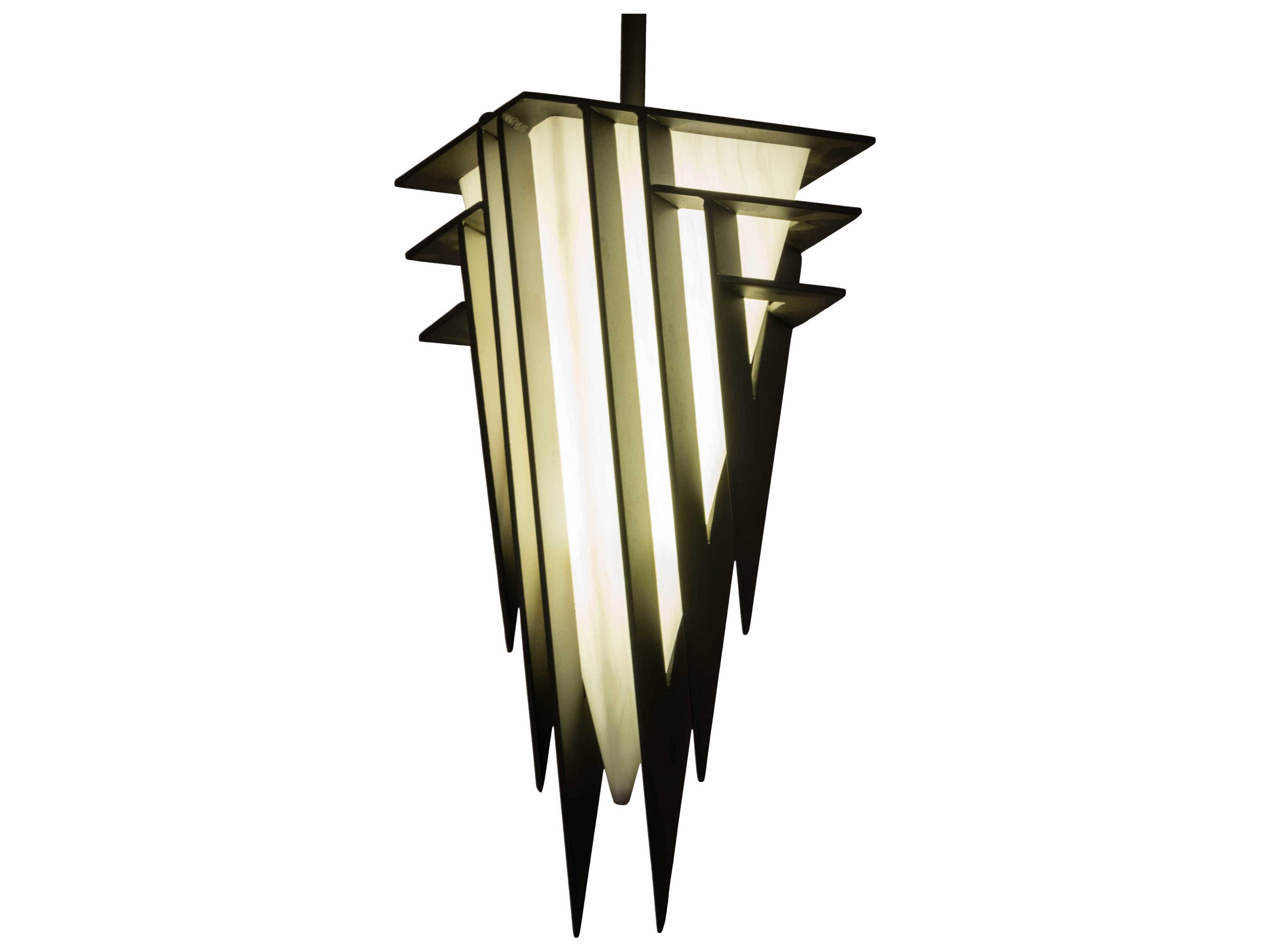 Meyda Led Bronze Glass Mini Pendant