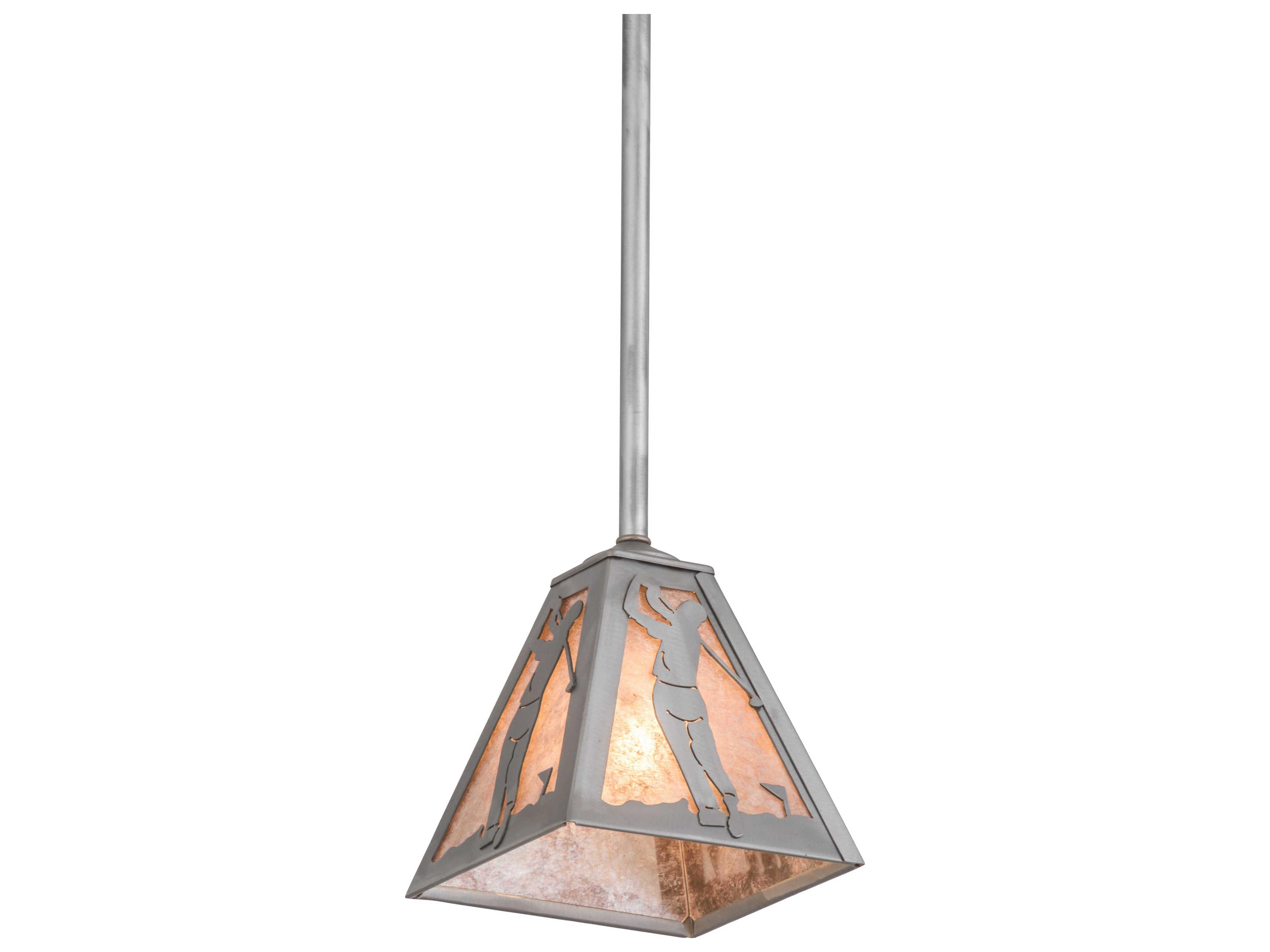 1-Light Steel Glass Mini Pendant