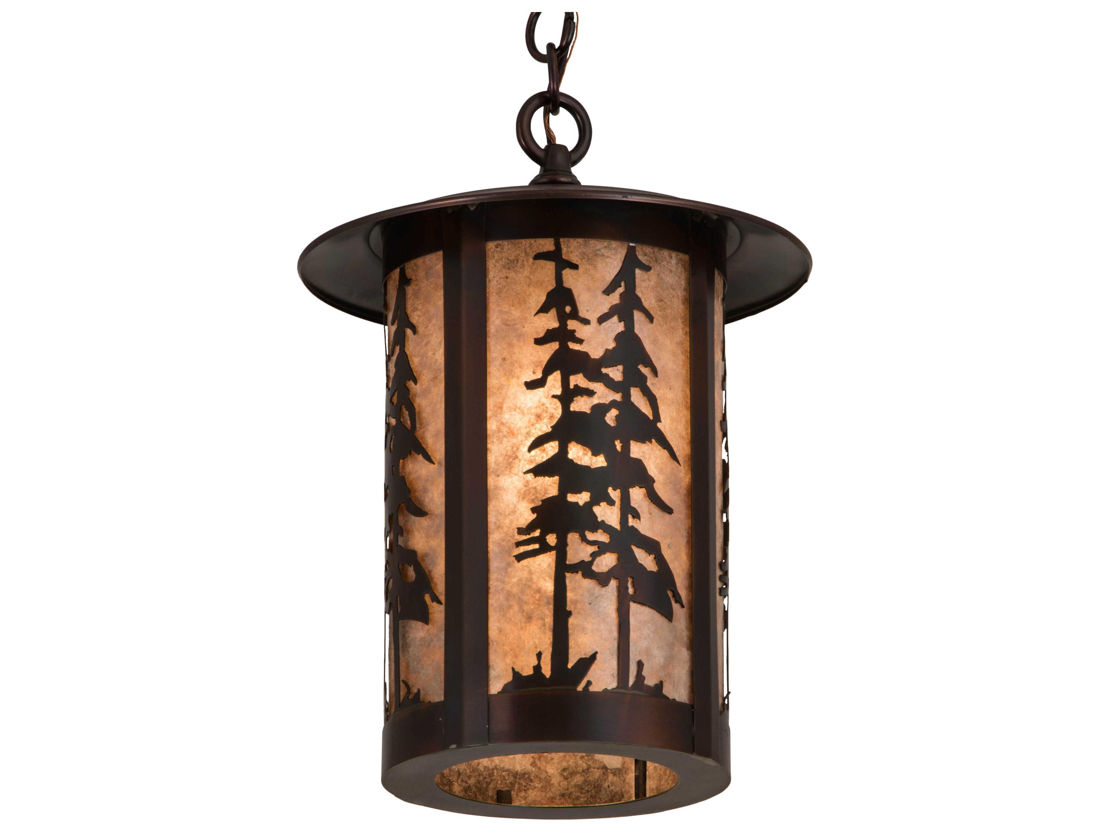 1-Light Copper Glass Cylinder Mini Pendant