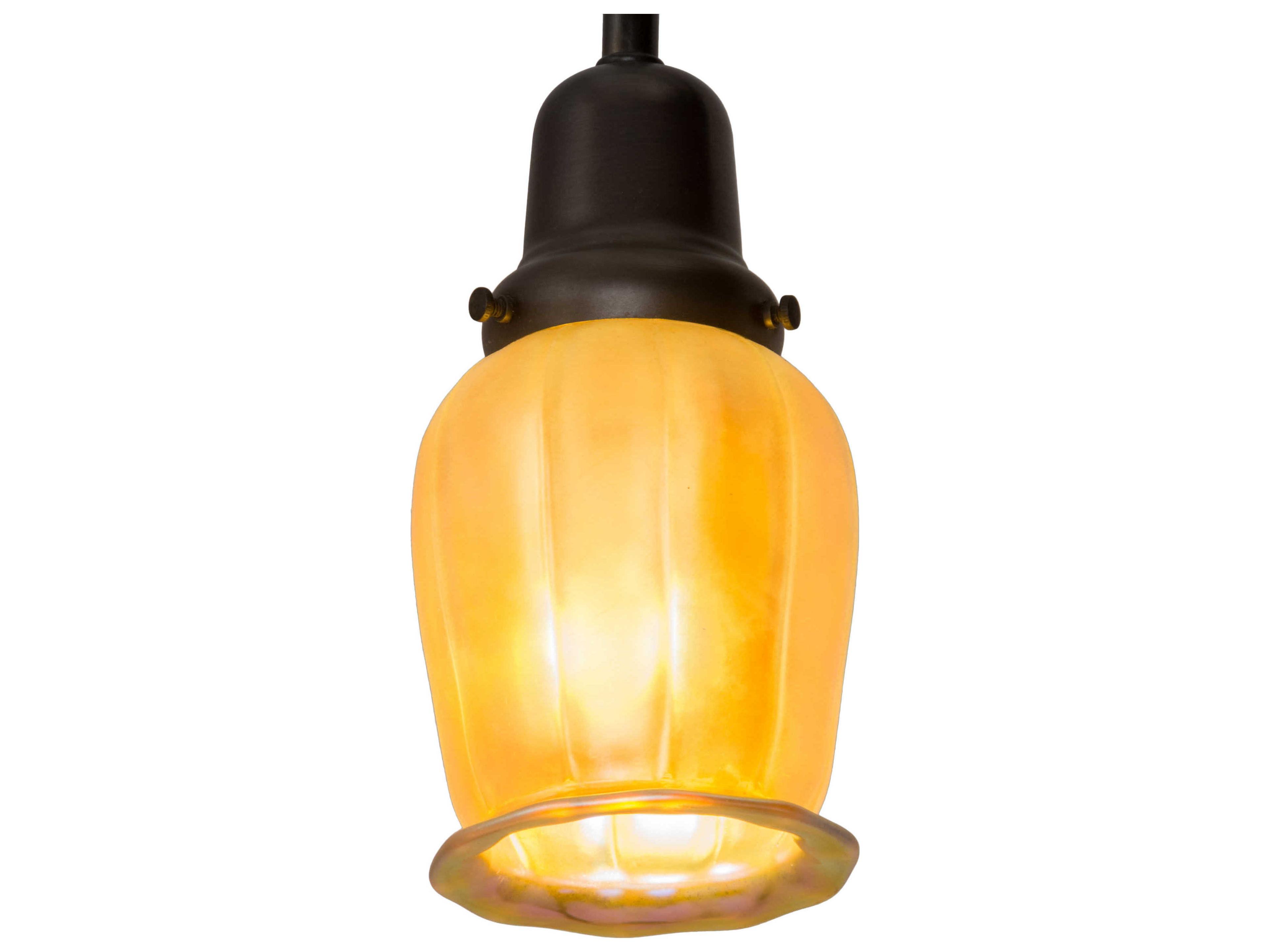 Meyda 1-Light Brown Glass Bell Mini Pendant