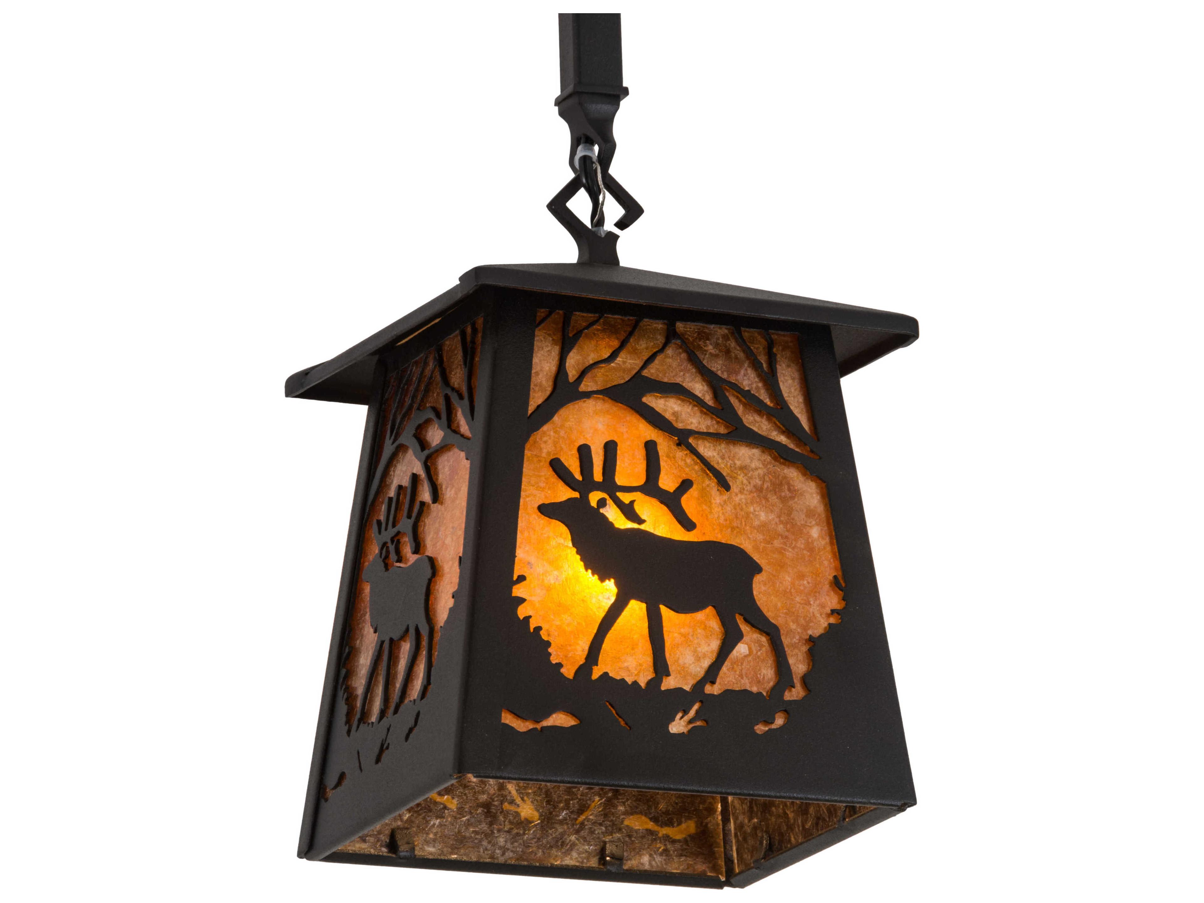 1-Light Black Glass Mini Pendant