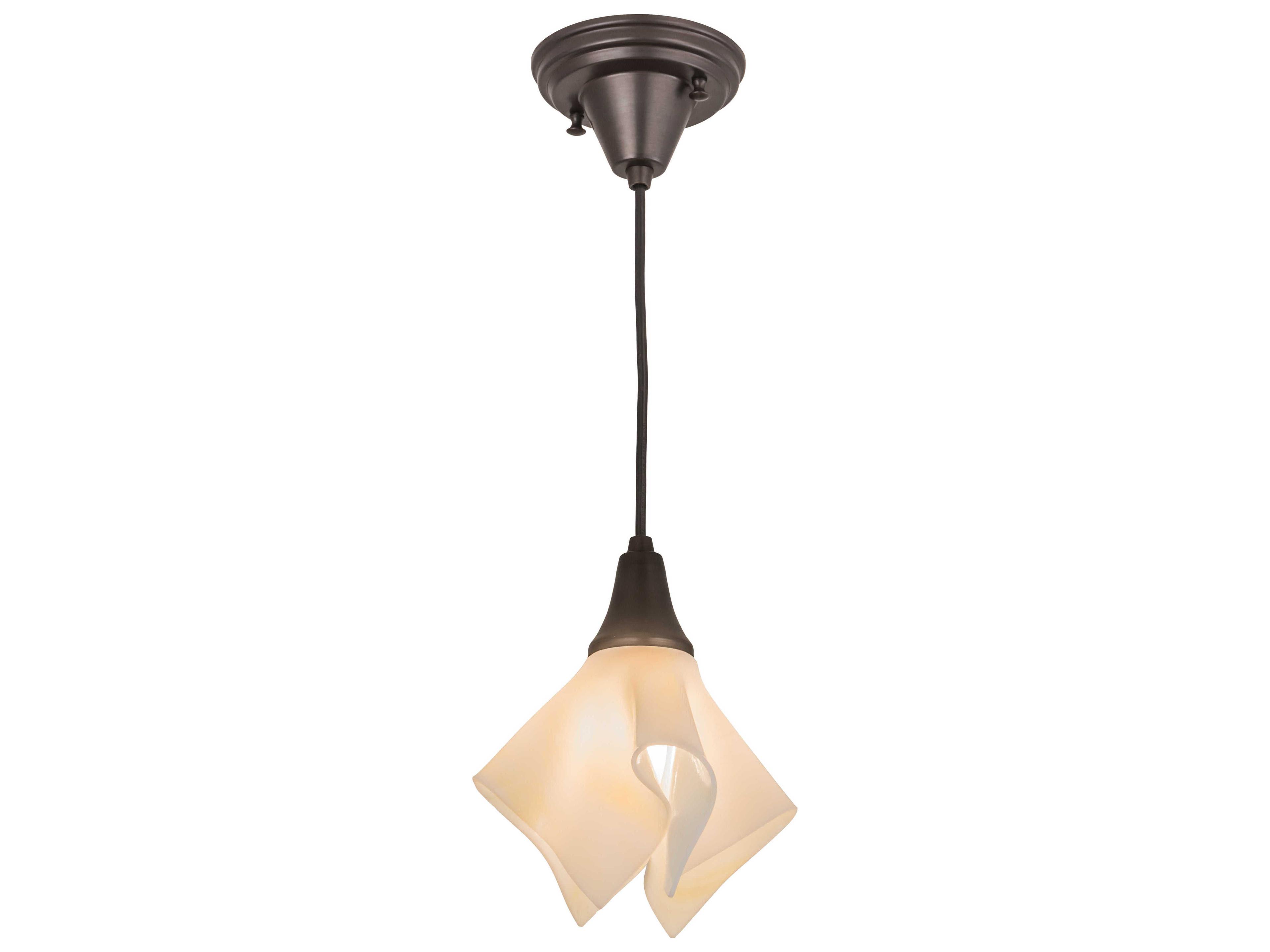Handkerchief 1-Light Brown Glass Mini Pendant