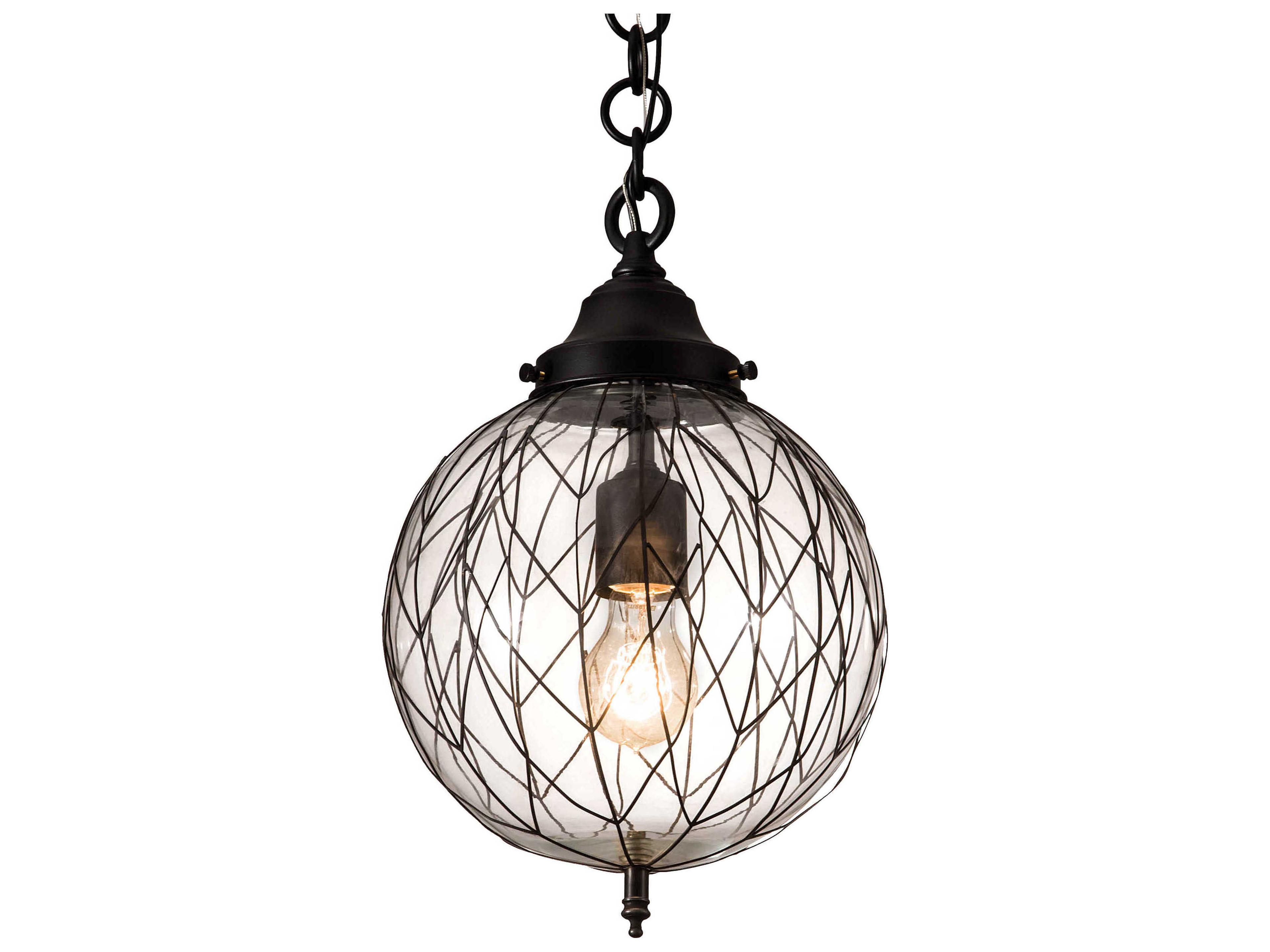 Bola 1-Light Black Globe Mini Pendant