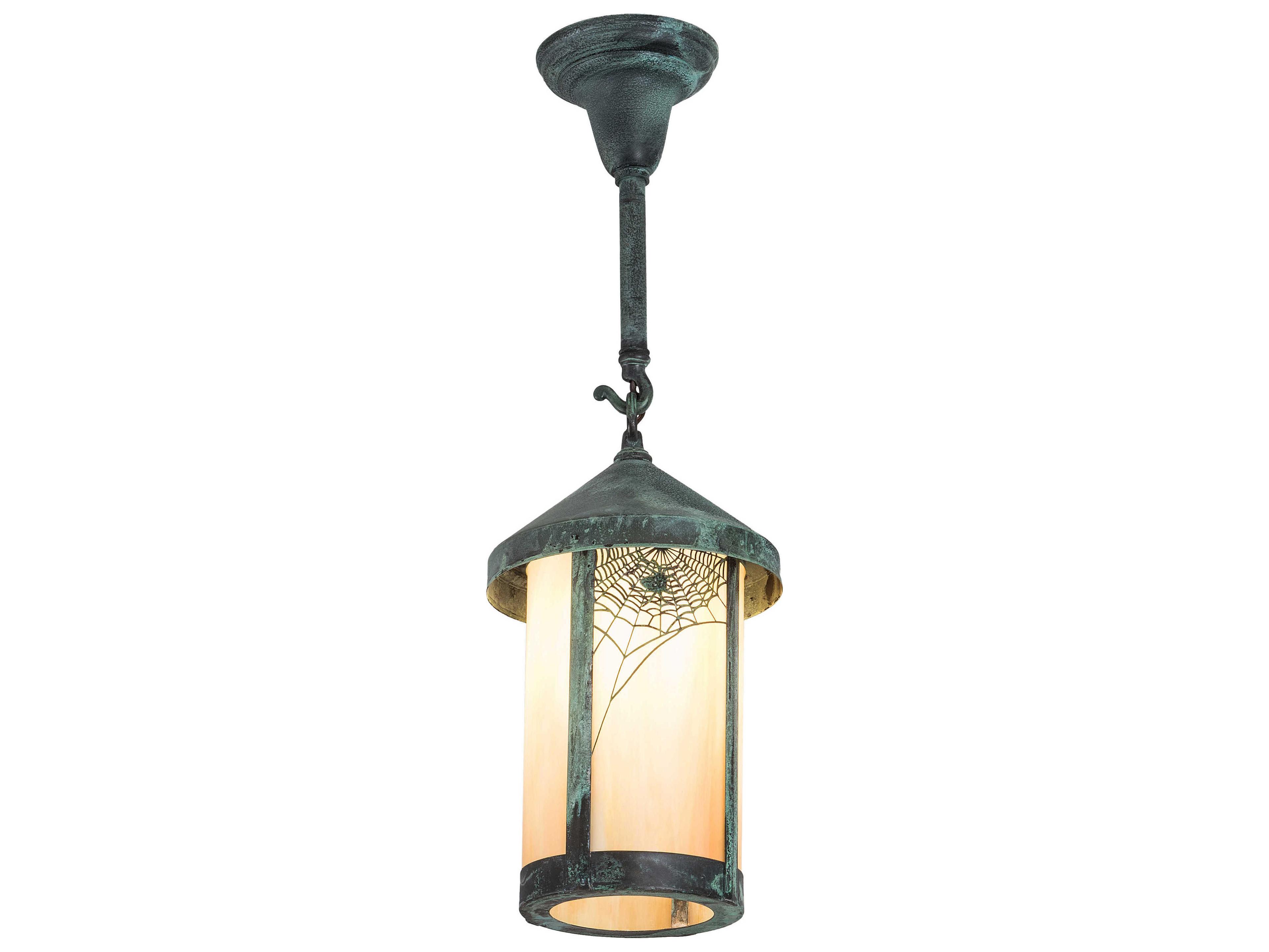 1-Light Green Glass Cylinder Mini Pendant