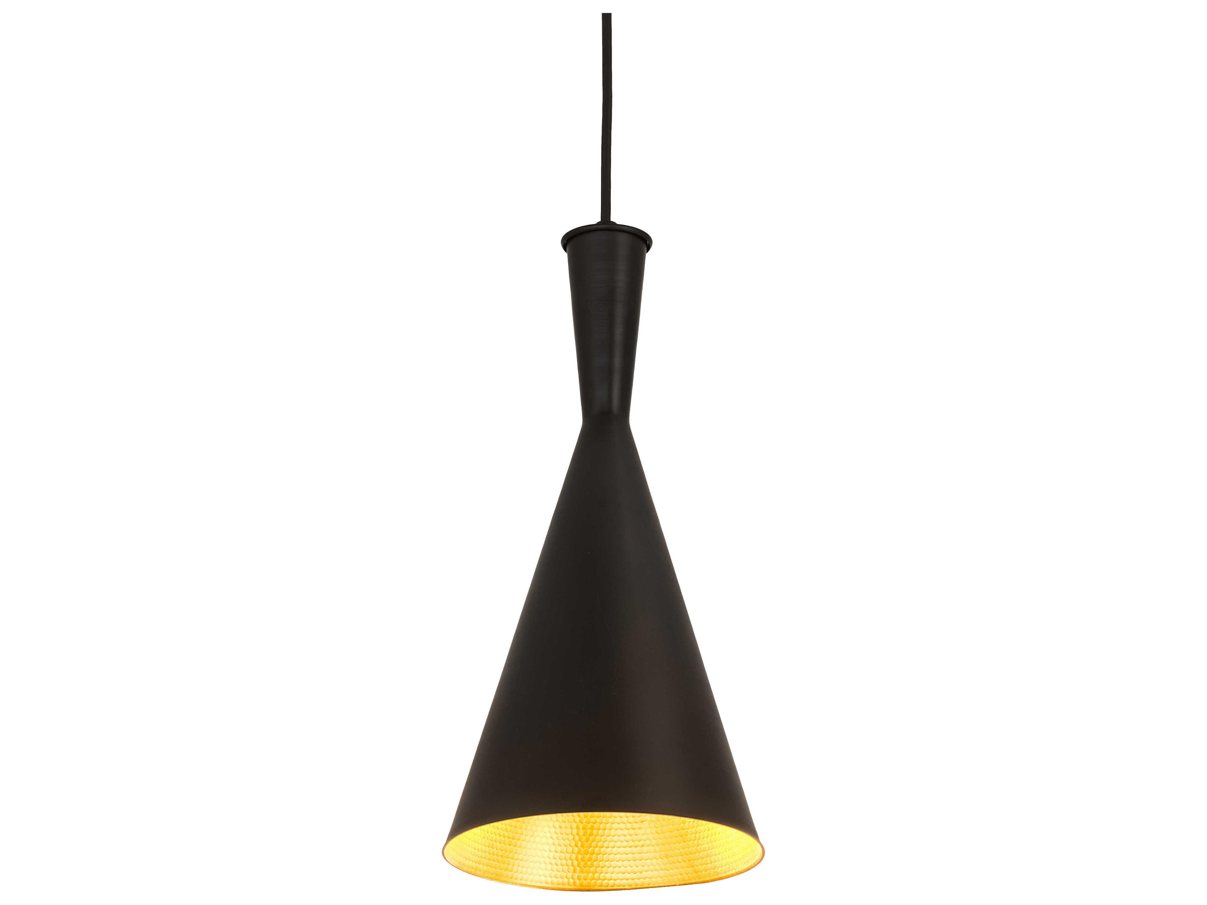 Meyda 1-Light Black Glass LED Mini Pendant