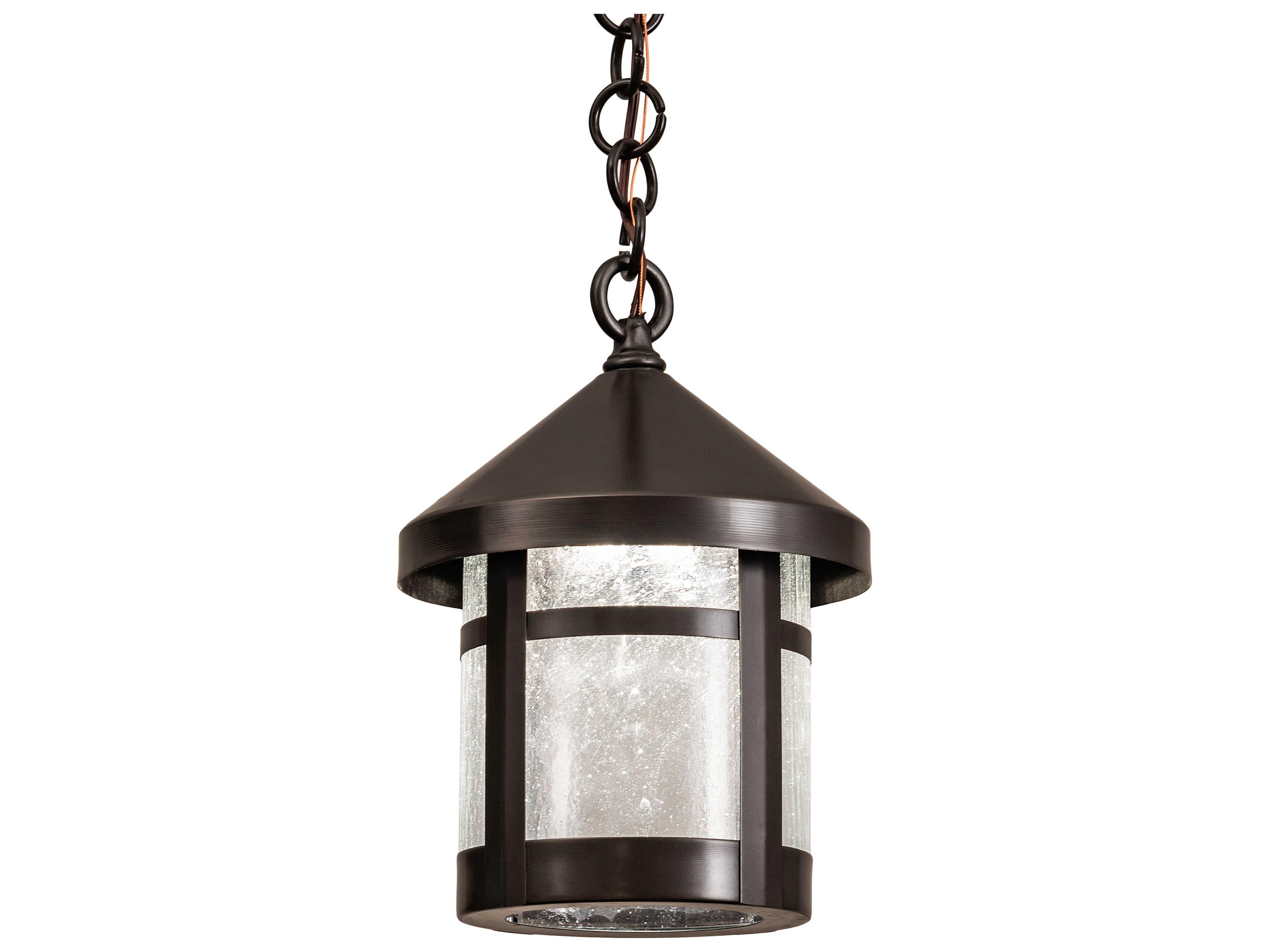 1-Light Brown Glass LED Cylinder Mini Pendant