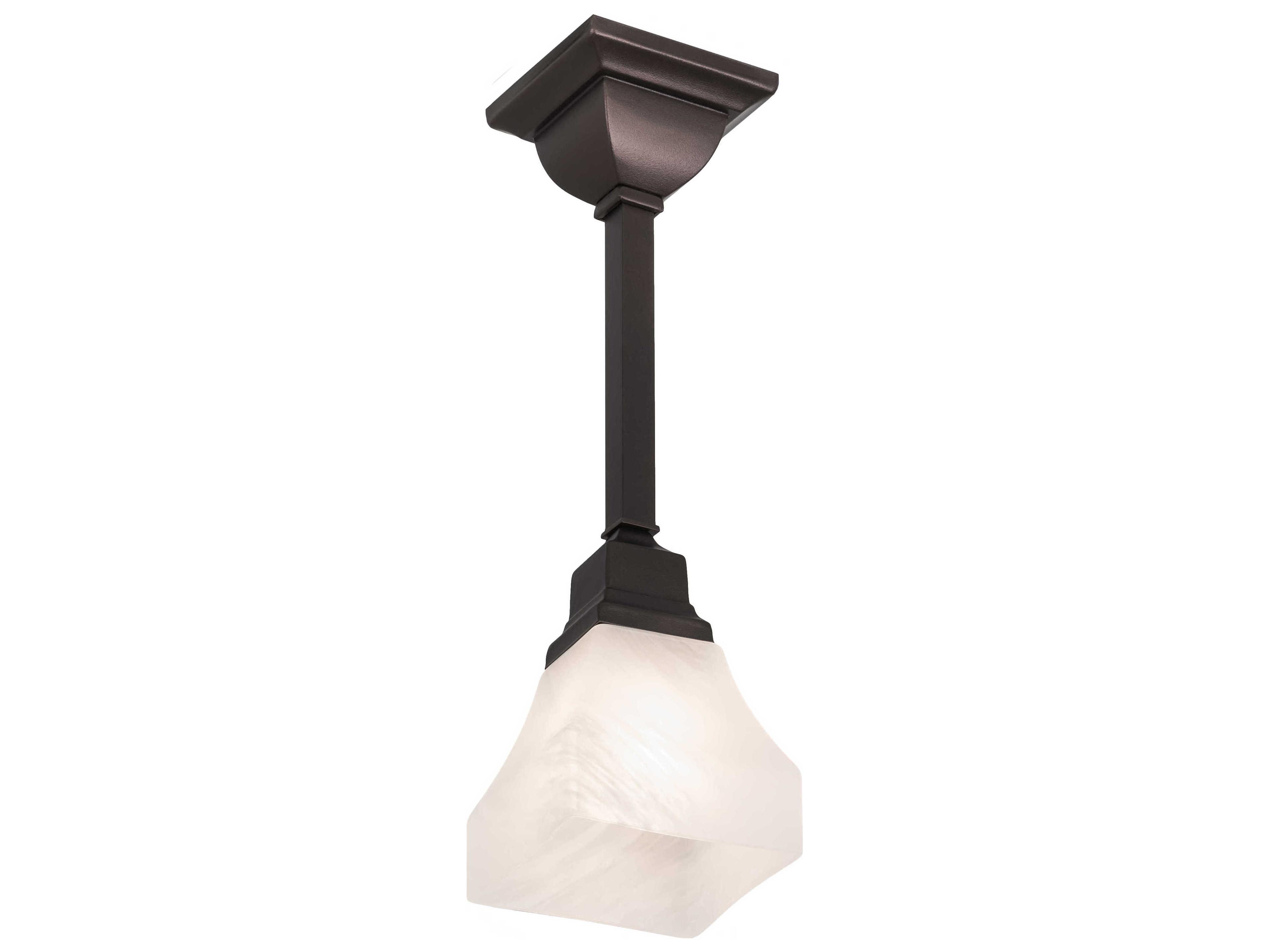 Bungalow 1-Light Bronze Glass Mini Pendant