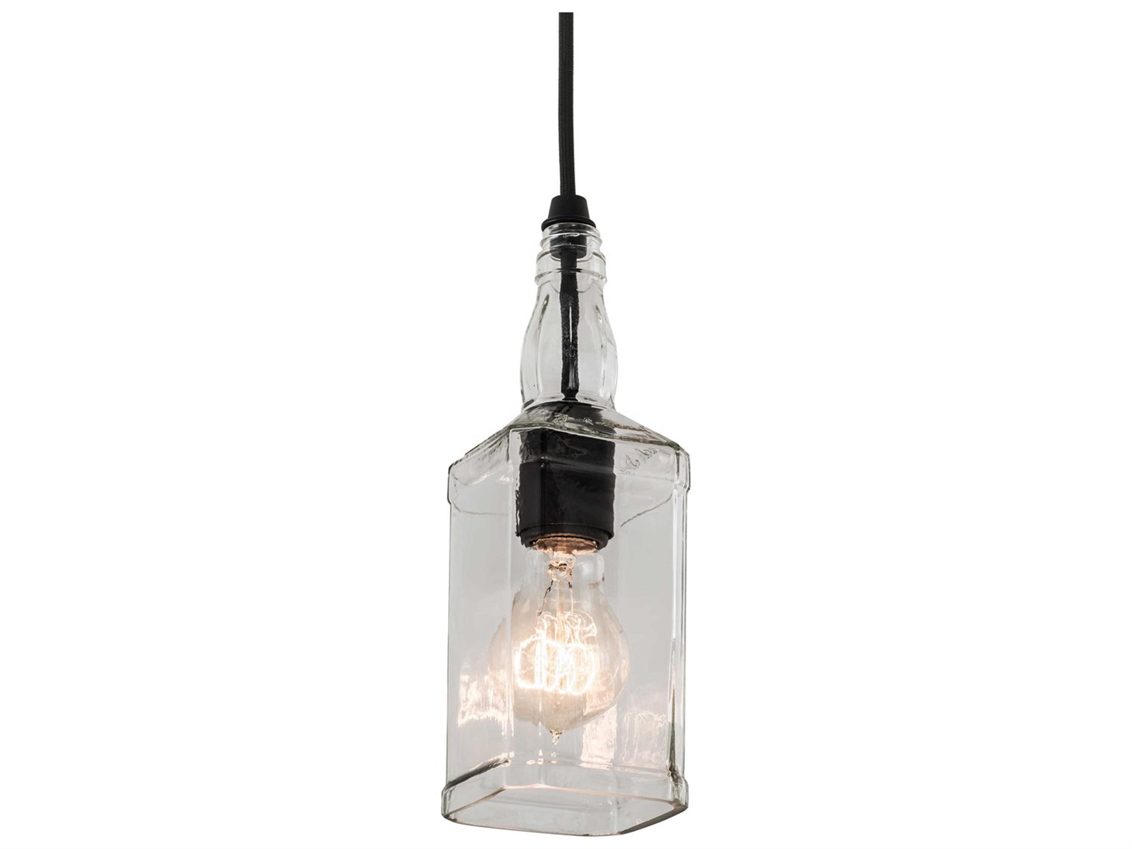 Meyda 1-Light Black Glass Mini Pendant
