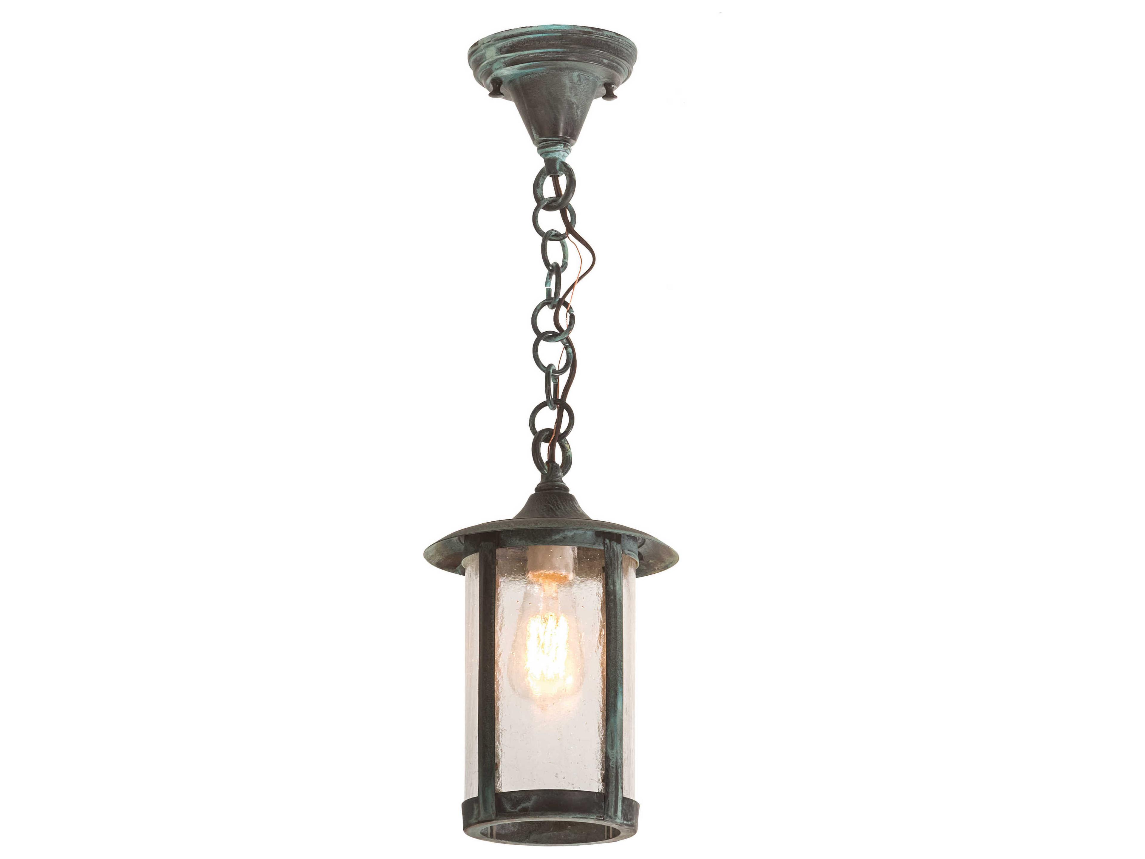 Meyda 1-Light Green LED Cylinder Mini Pendant