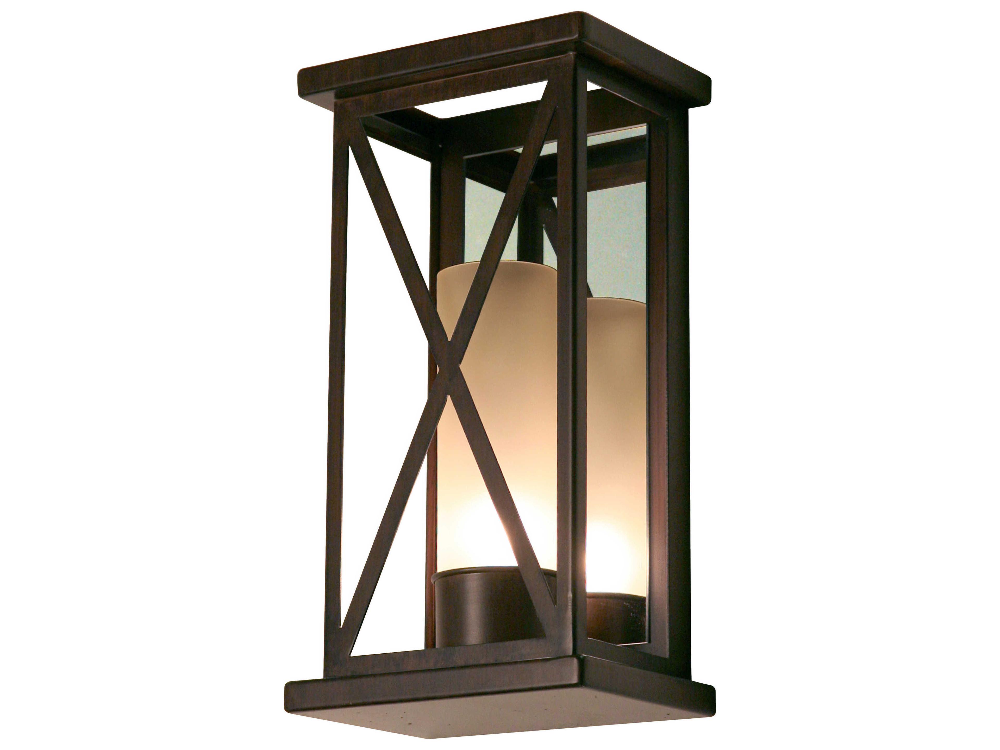 Mirror Cross 1-Light Brown Wall Sconce