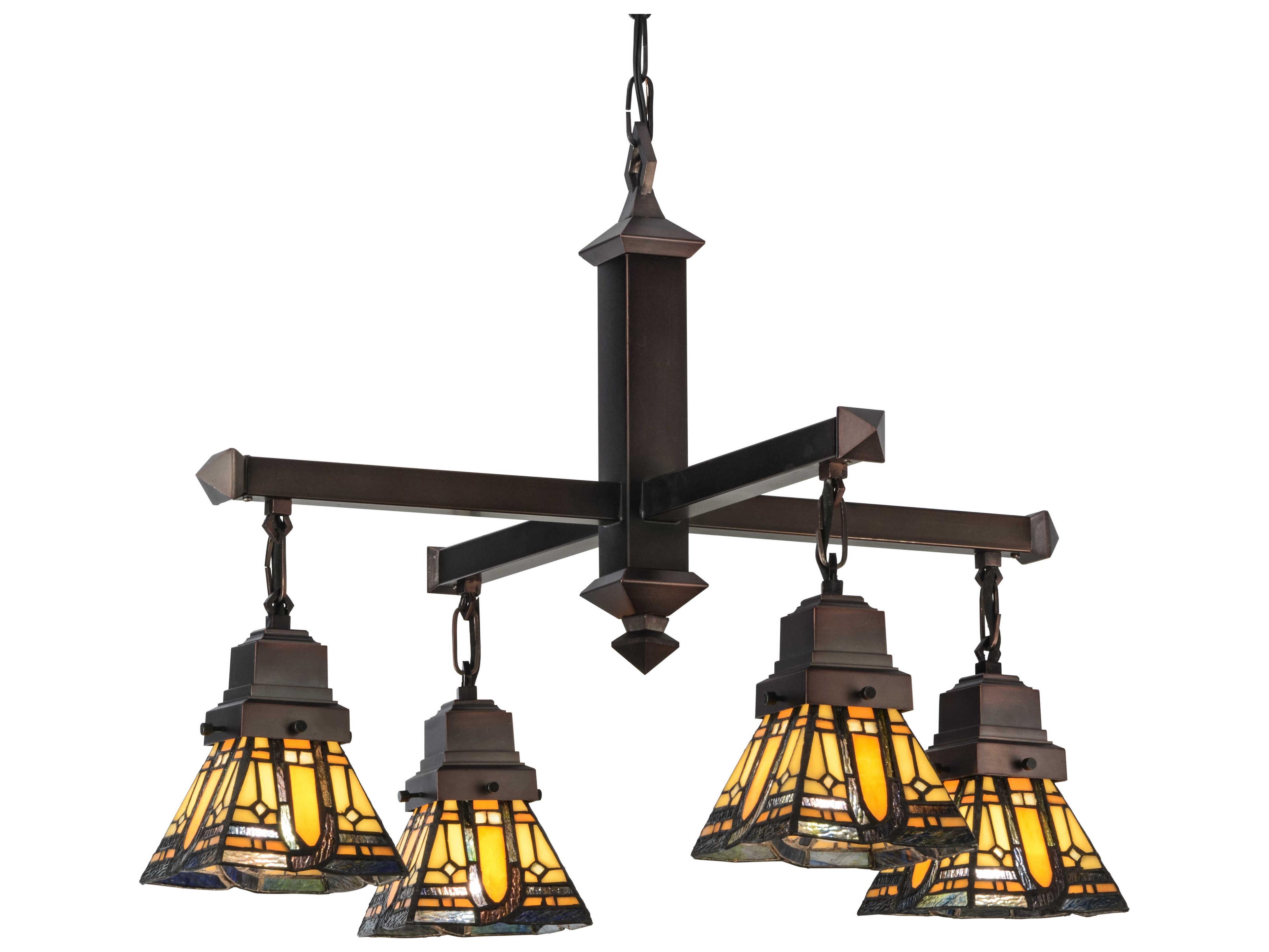 Sierra Prairie Mission 4-light 25" Chandelier