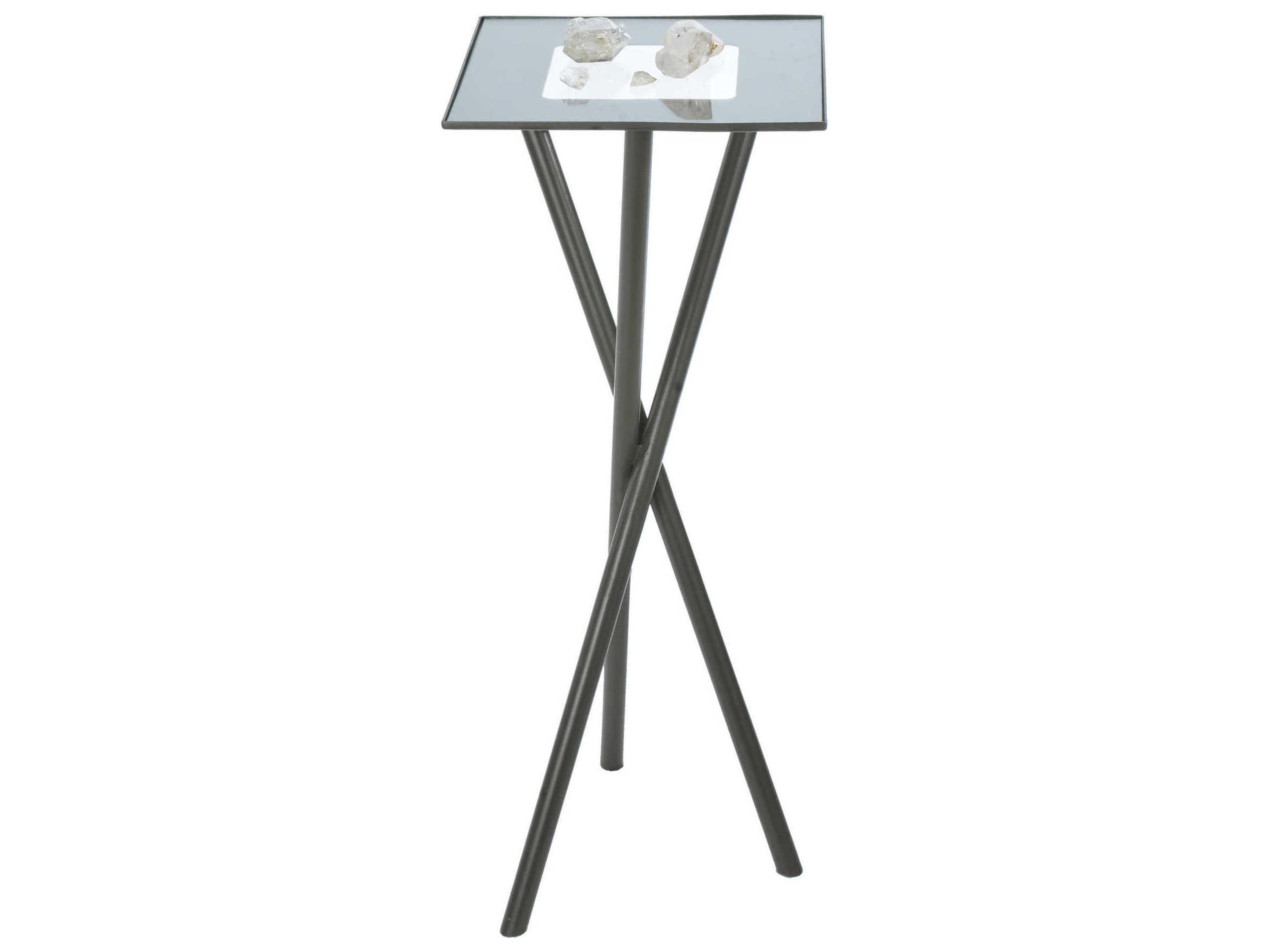 Mission Square Glass End Table