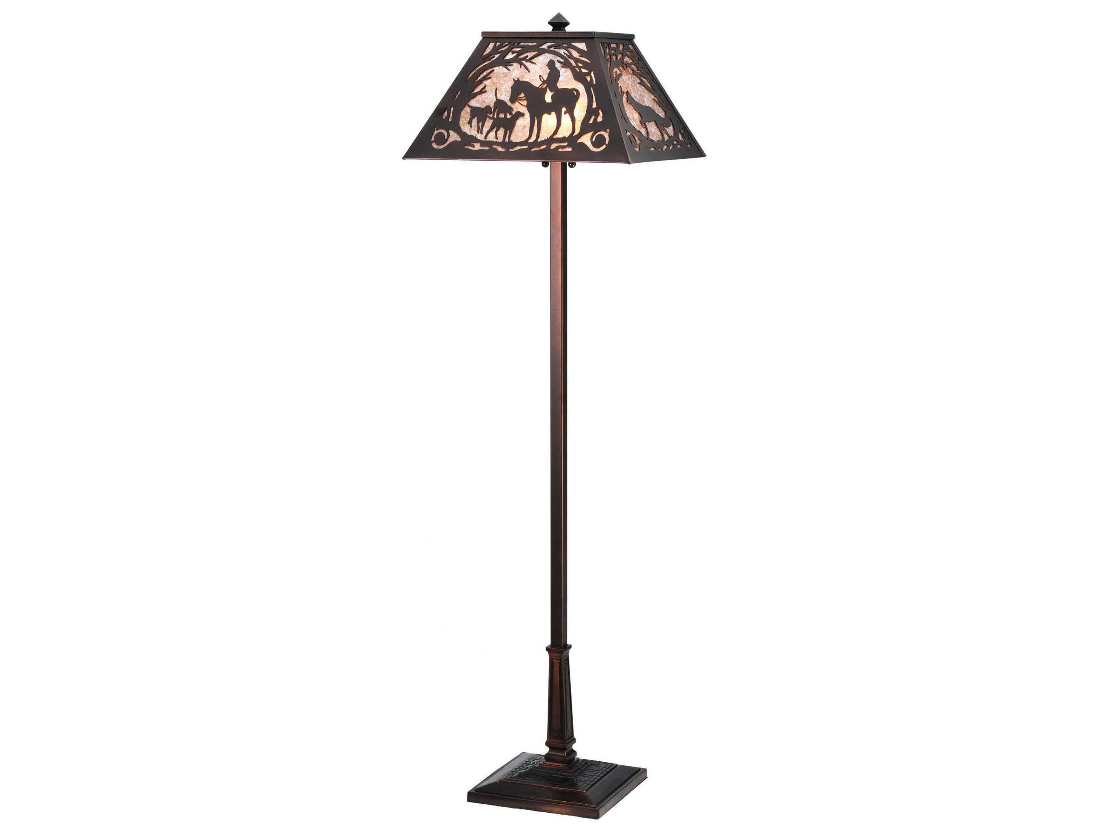 Fox Hunt Gray Bronze Floor Lamp