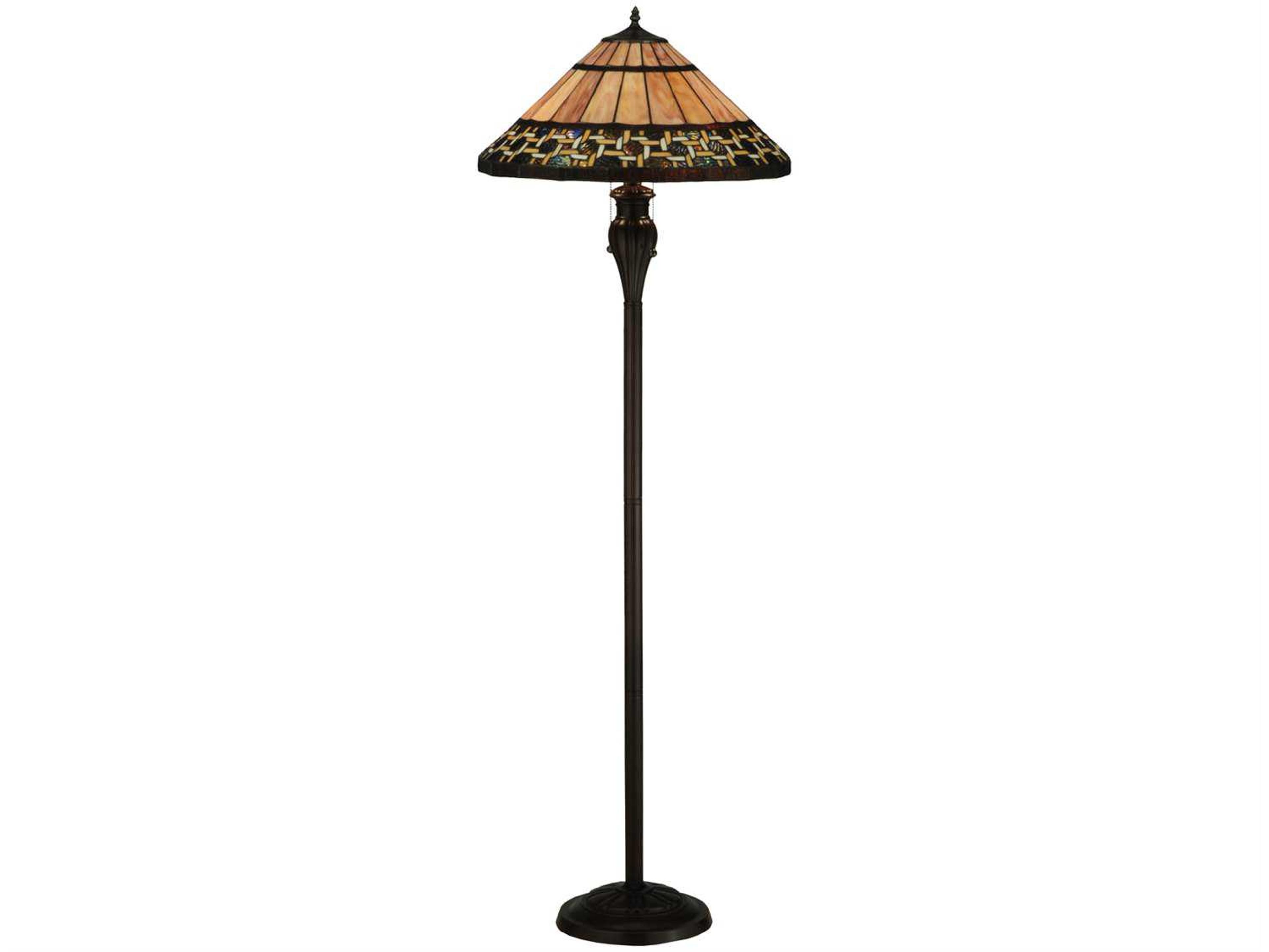 Meyda Ilona Bronze Tiffany Floor Lamp