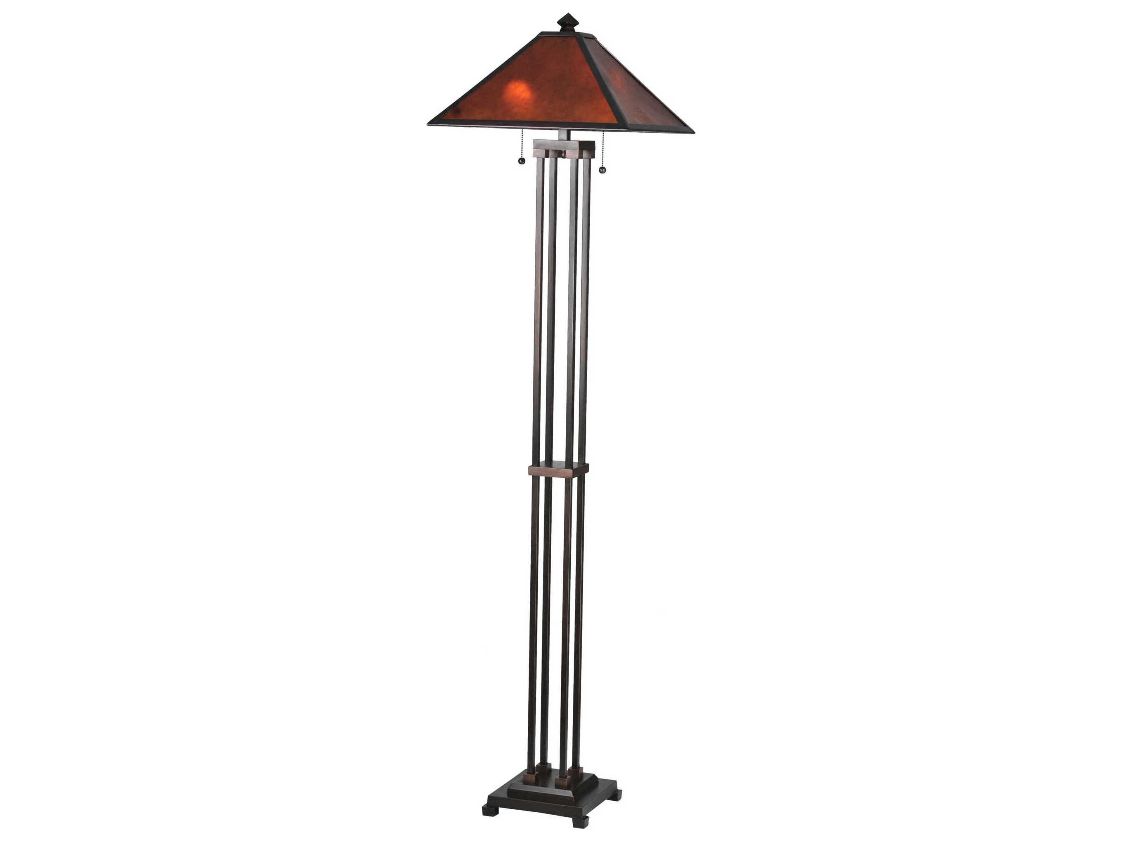 Van Erp Amber Mica Floor Lamp