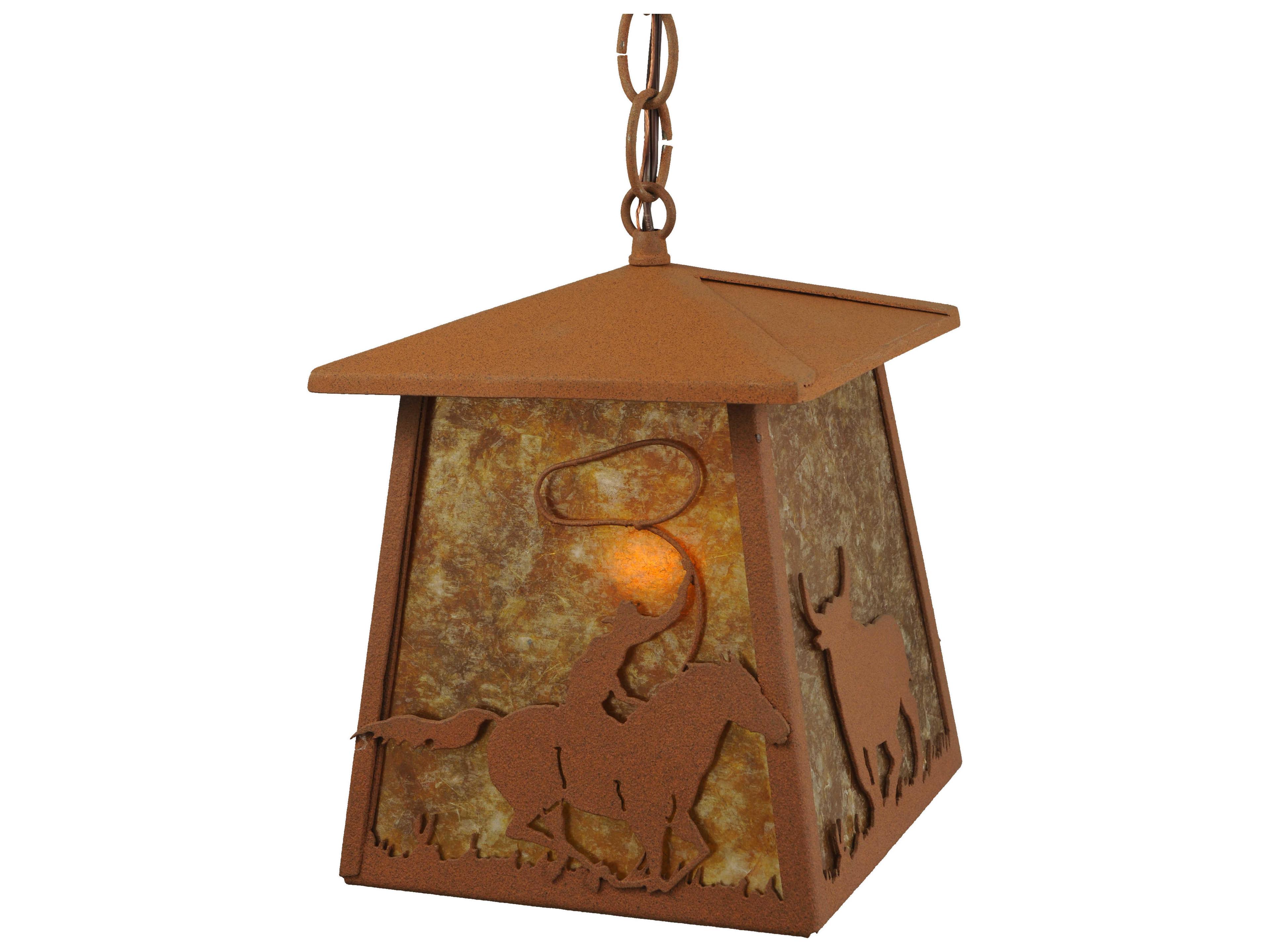 Cowboy & Steer Mimi-Outdoor Hanging Light