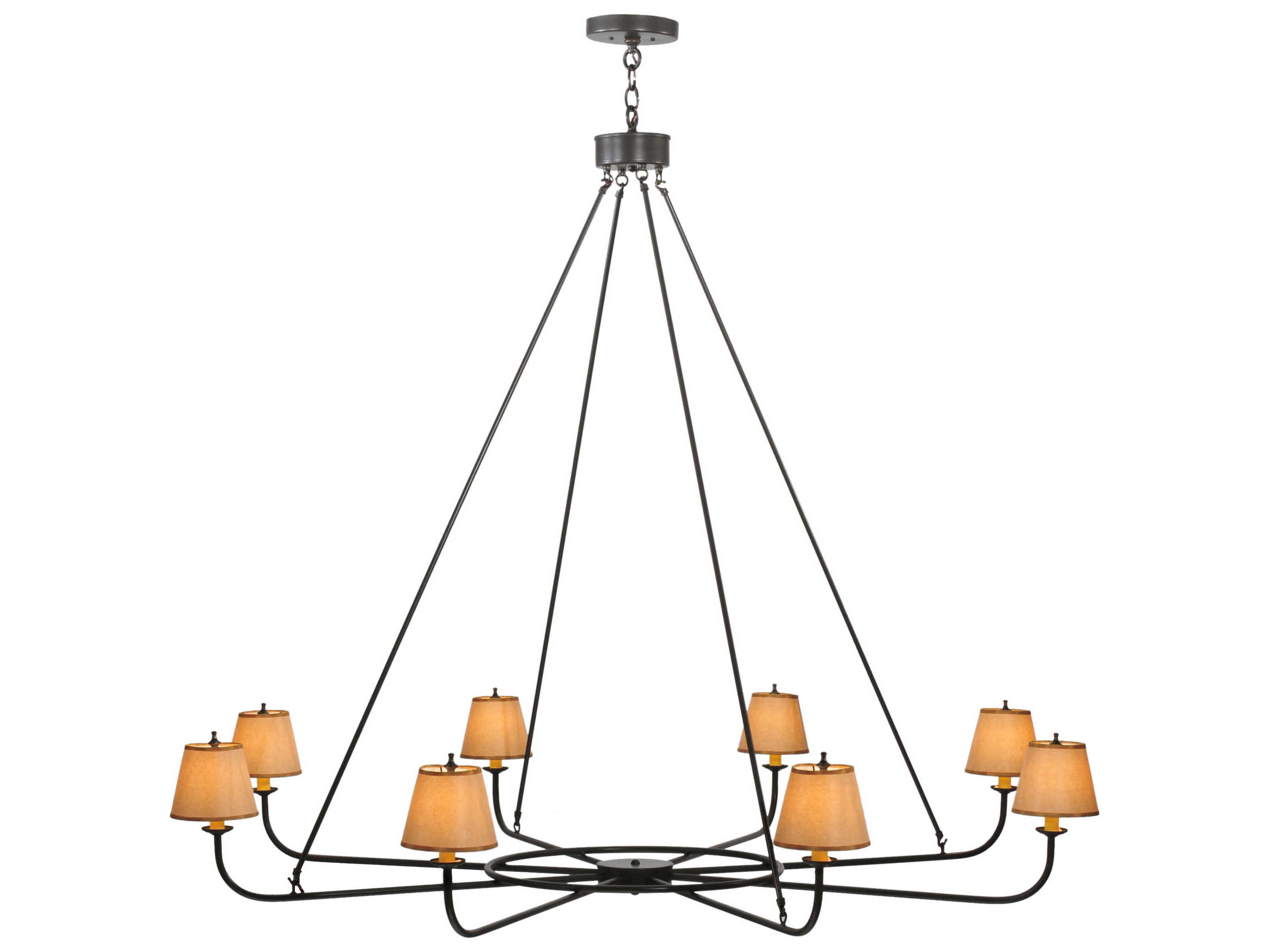 Mission 8-Light Bronze Empire Chandelier