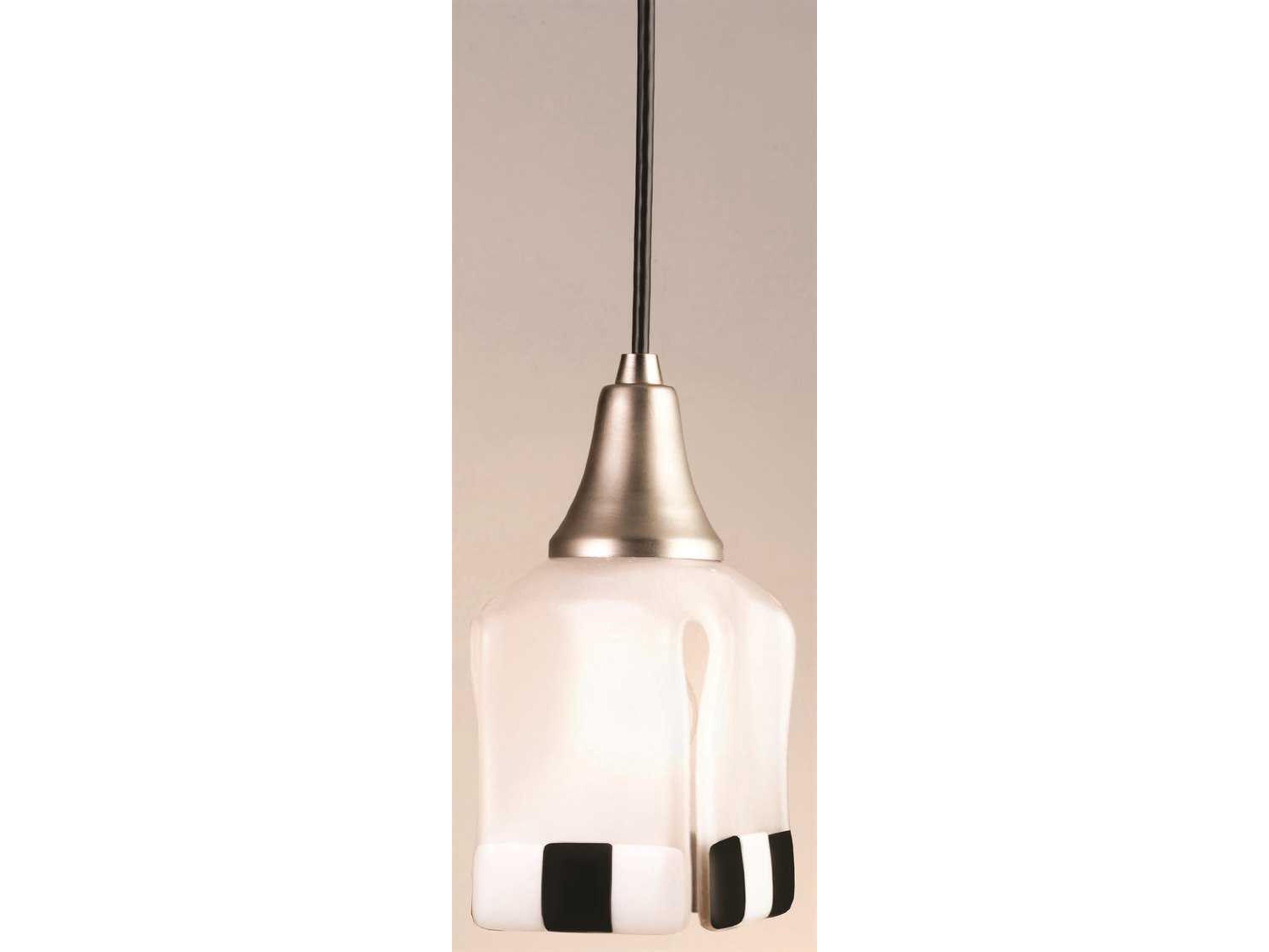 Metro Fusion 1-Light Nickel Geometric Mini Pendant