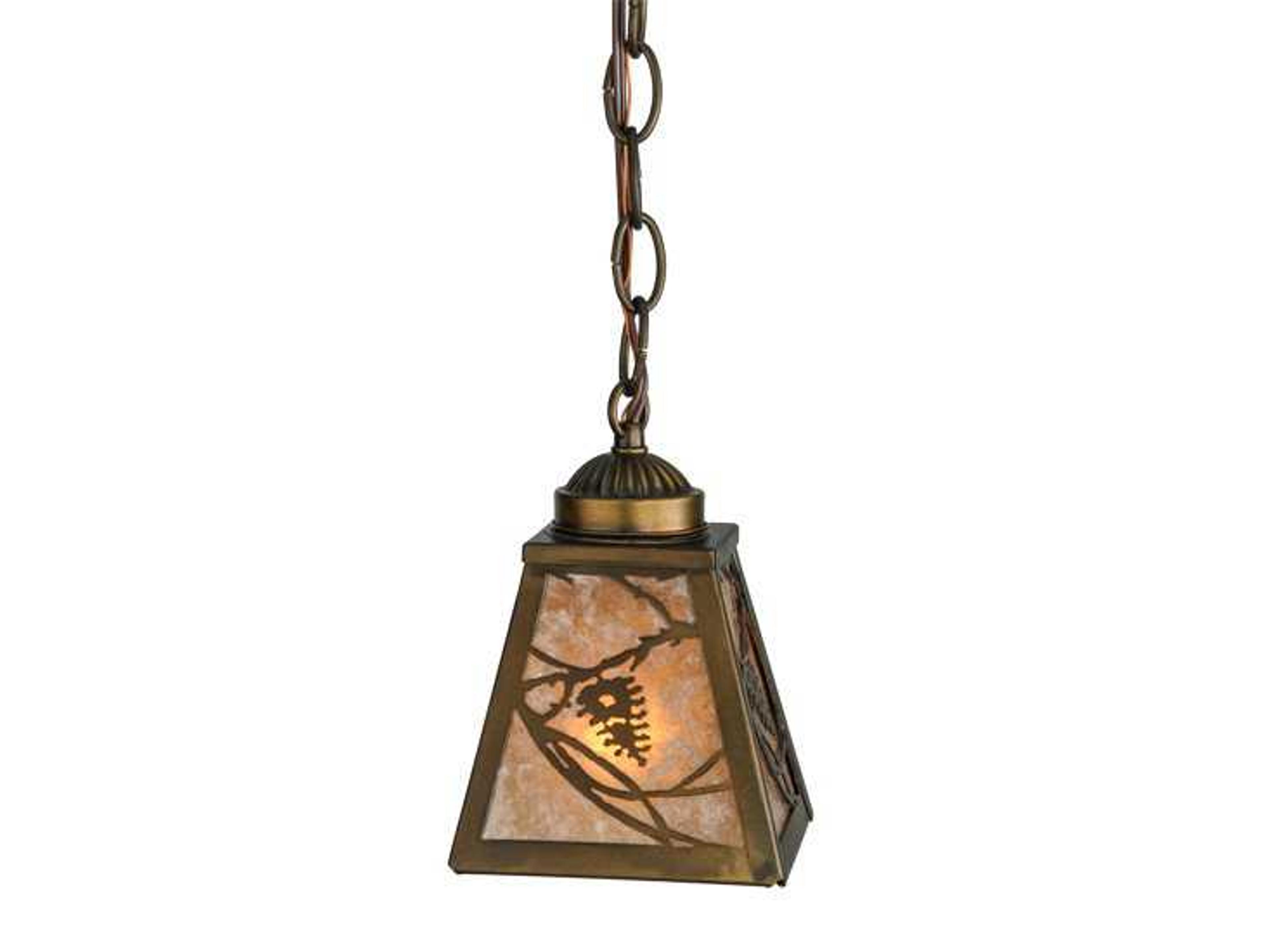 Whispering Pines 1-Light Copper Lantern Mini Pendant