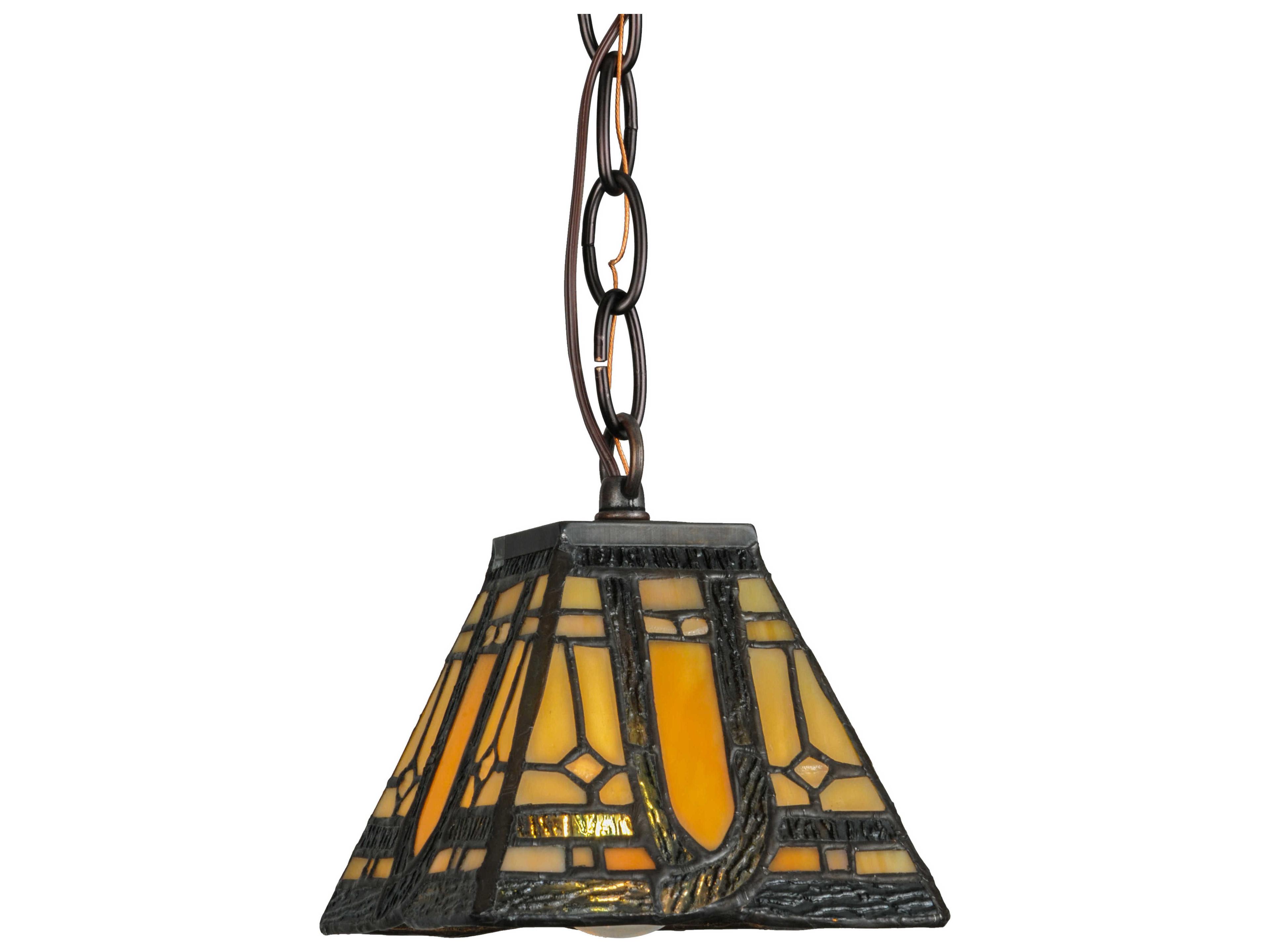 Mission 1-Light Bronze Lantern Mini Pendant