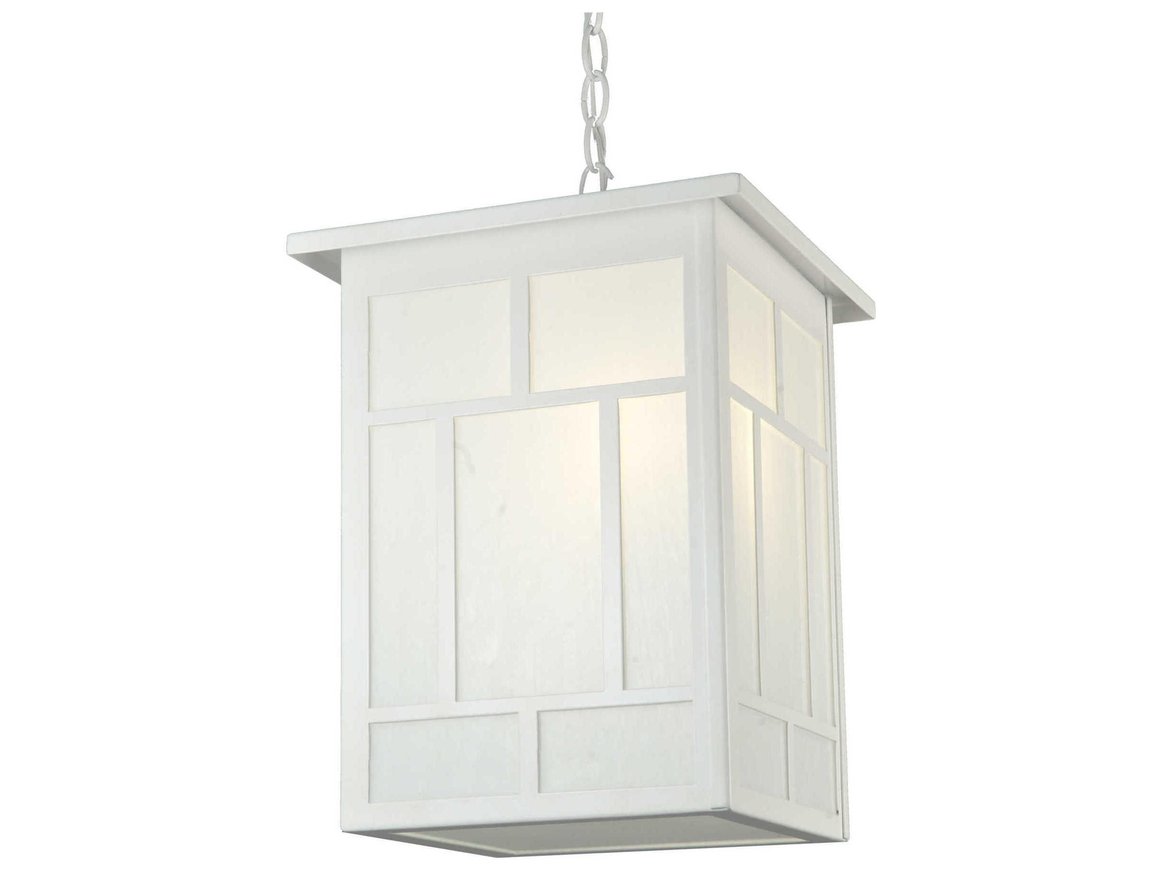 Mission 2-Light White Geometric Lantern Pendant