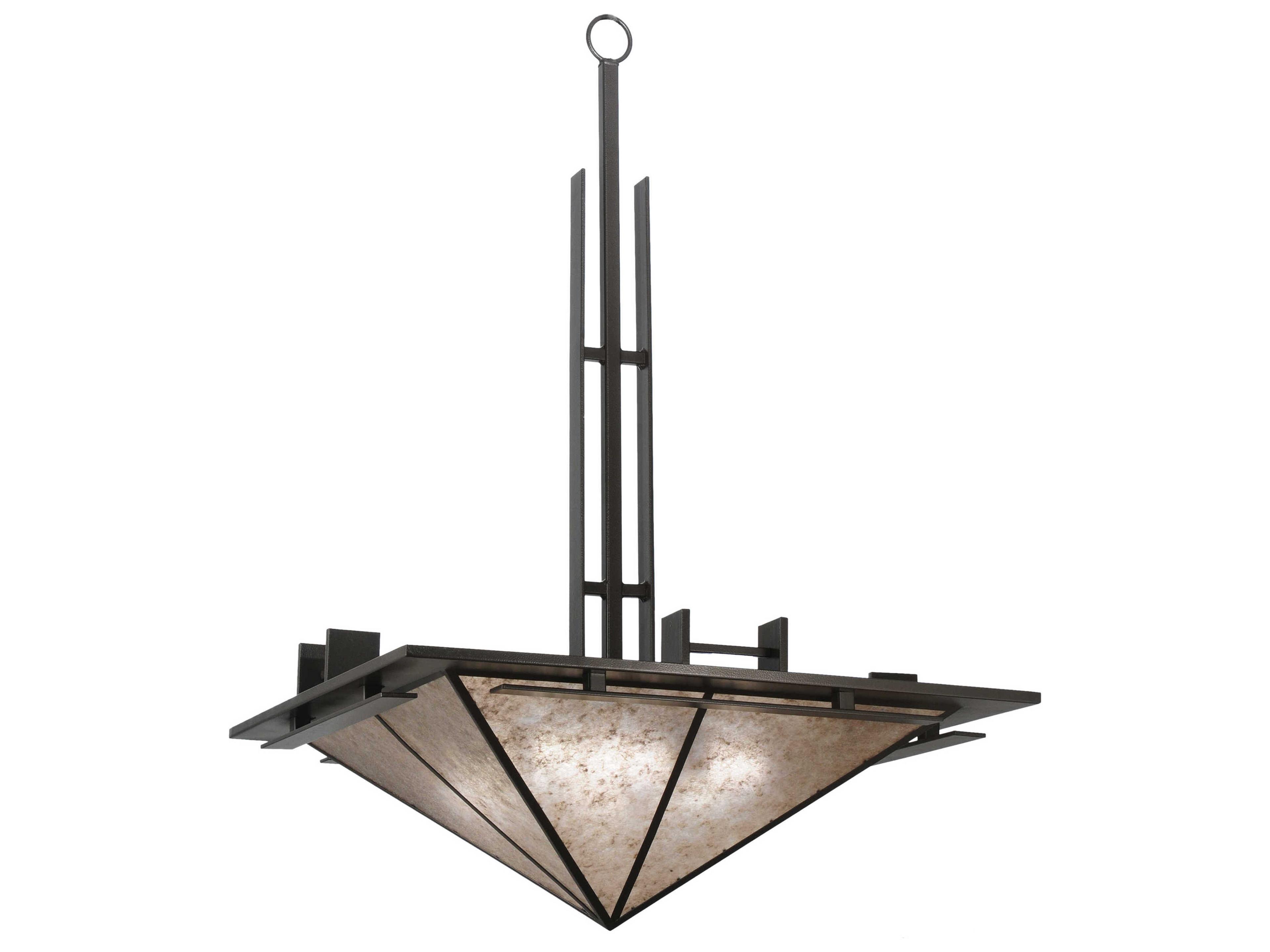 Lineage Silver Mica 8-light Inverted Pendant Light