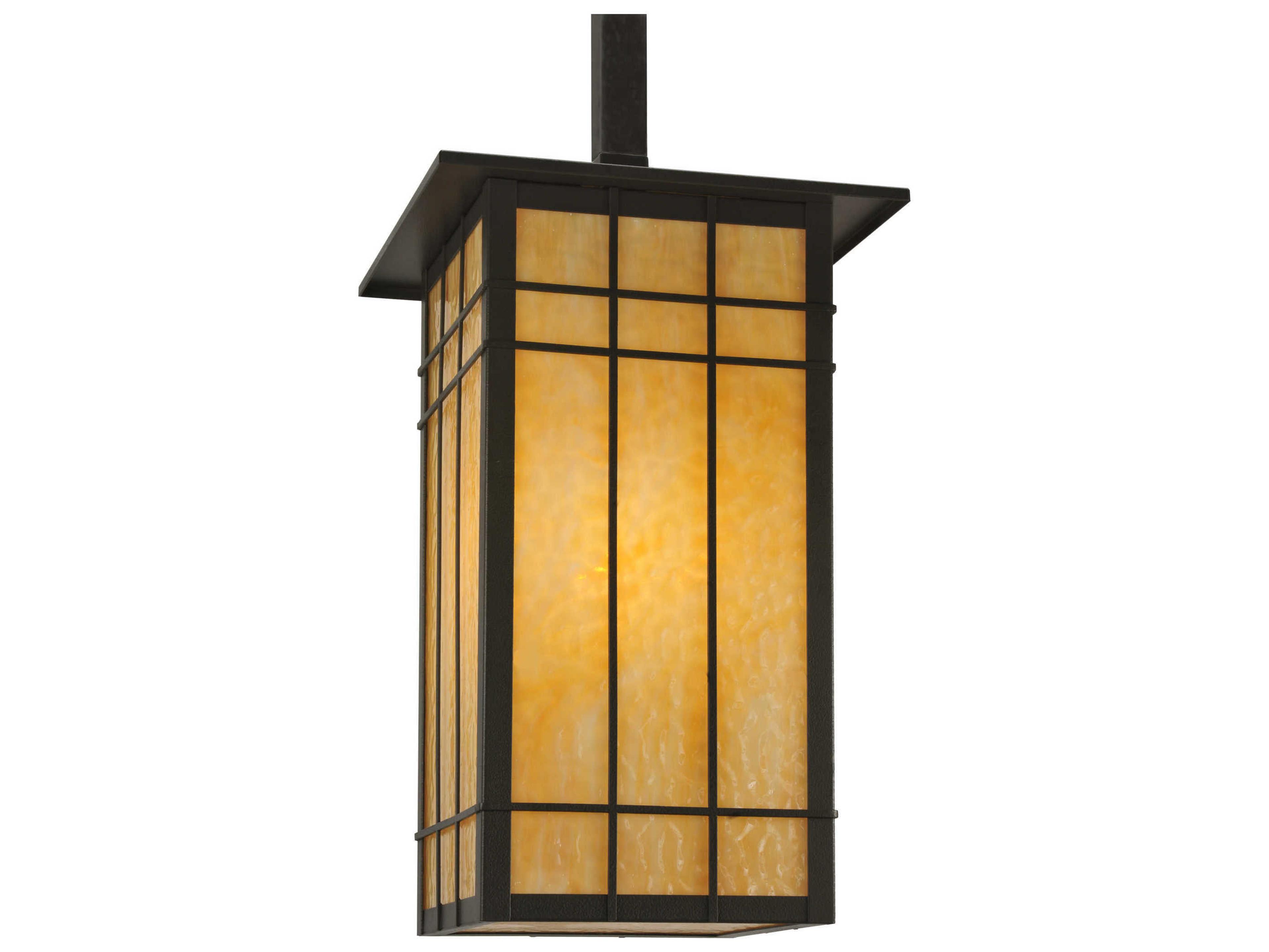 Mission 4-Light Bronze Geometric Lantern Pendant