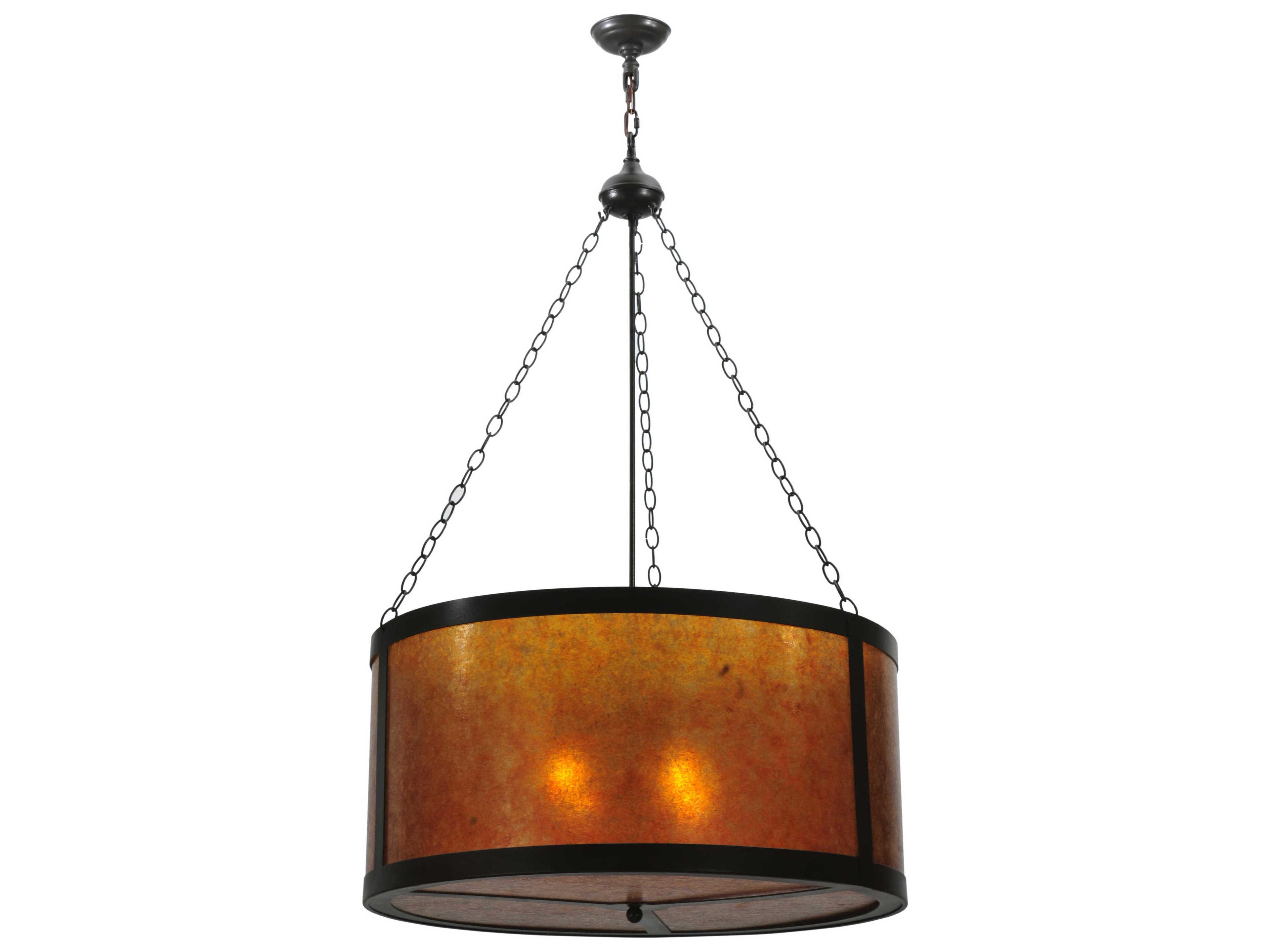 Mission 4-Light Bronze Drum Pendant