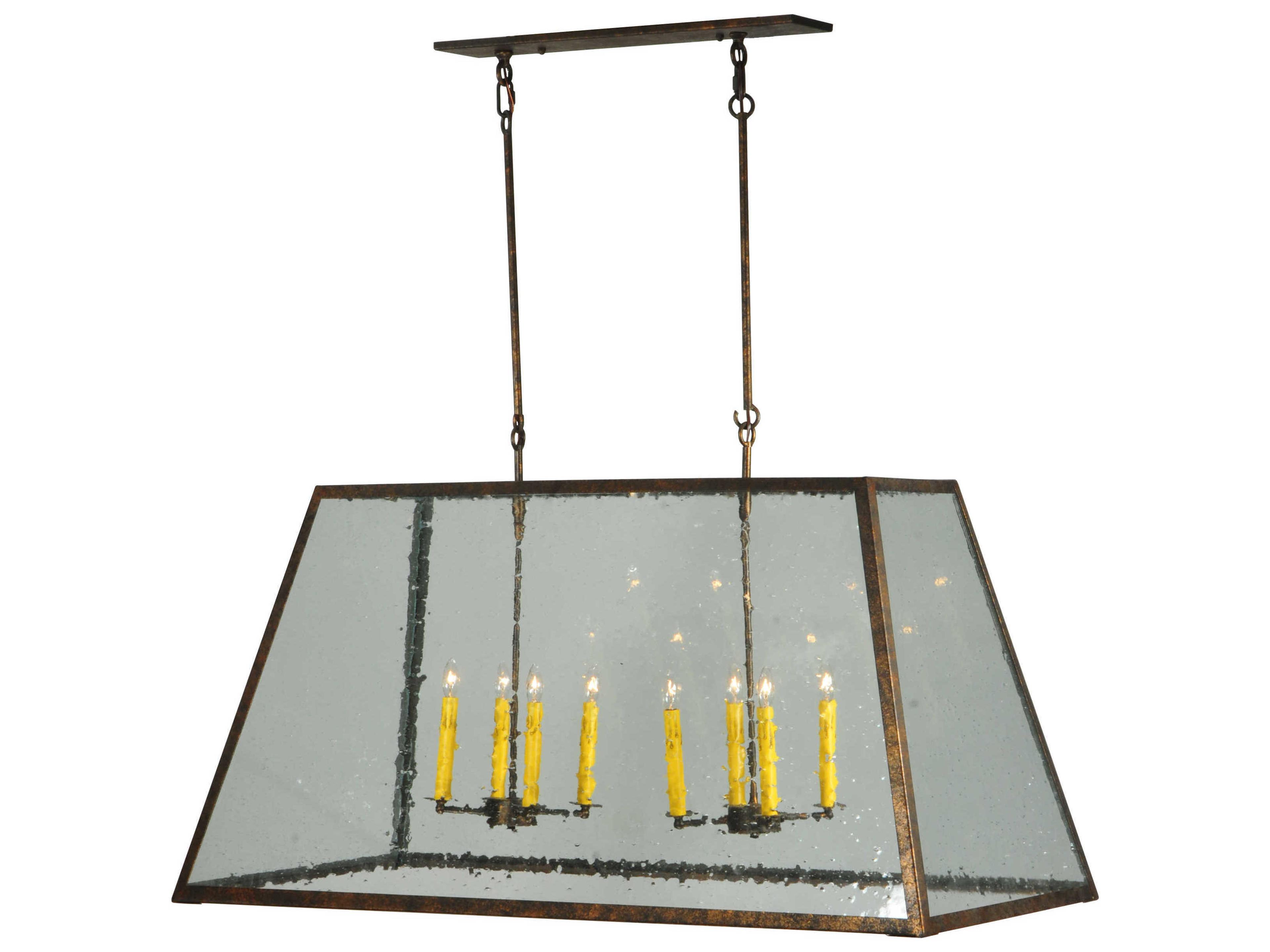 Mission 8-Light Brown Geometric Pendant