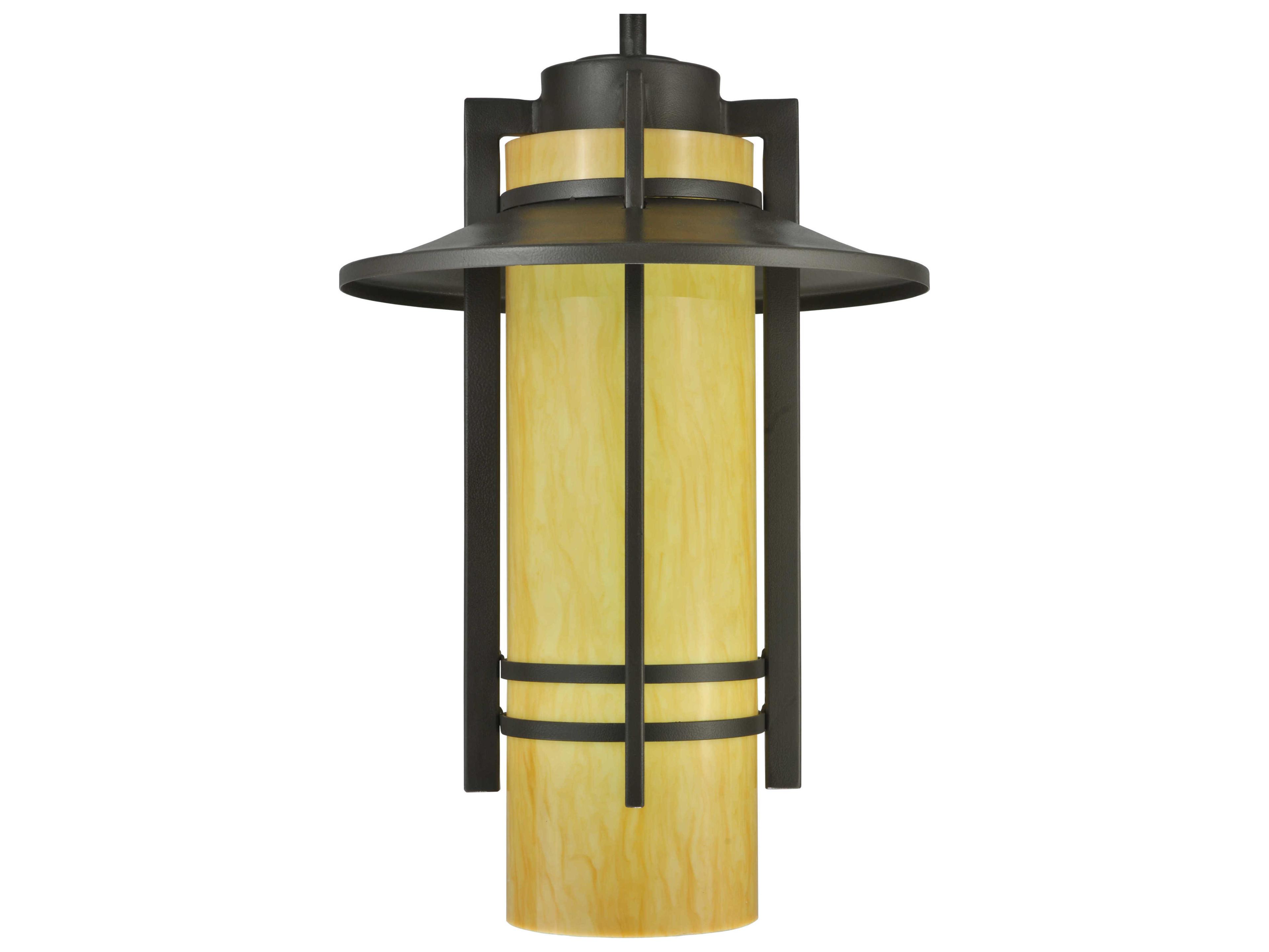 Mission 2-Light Bronze LED Cylinder Pendant
