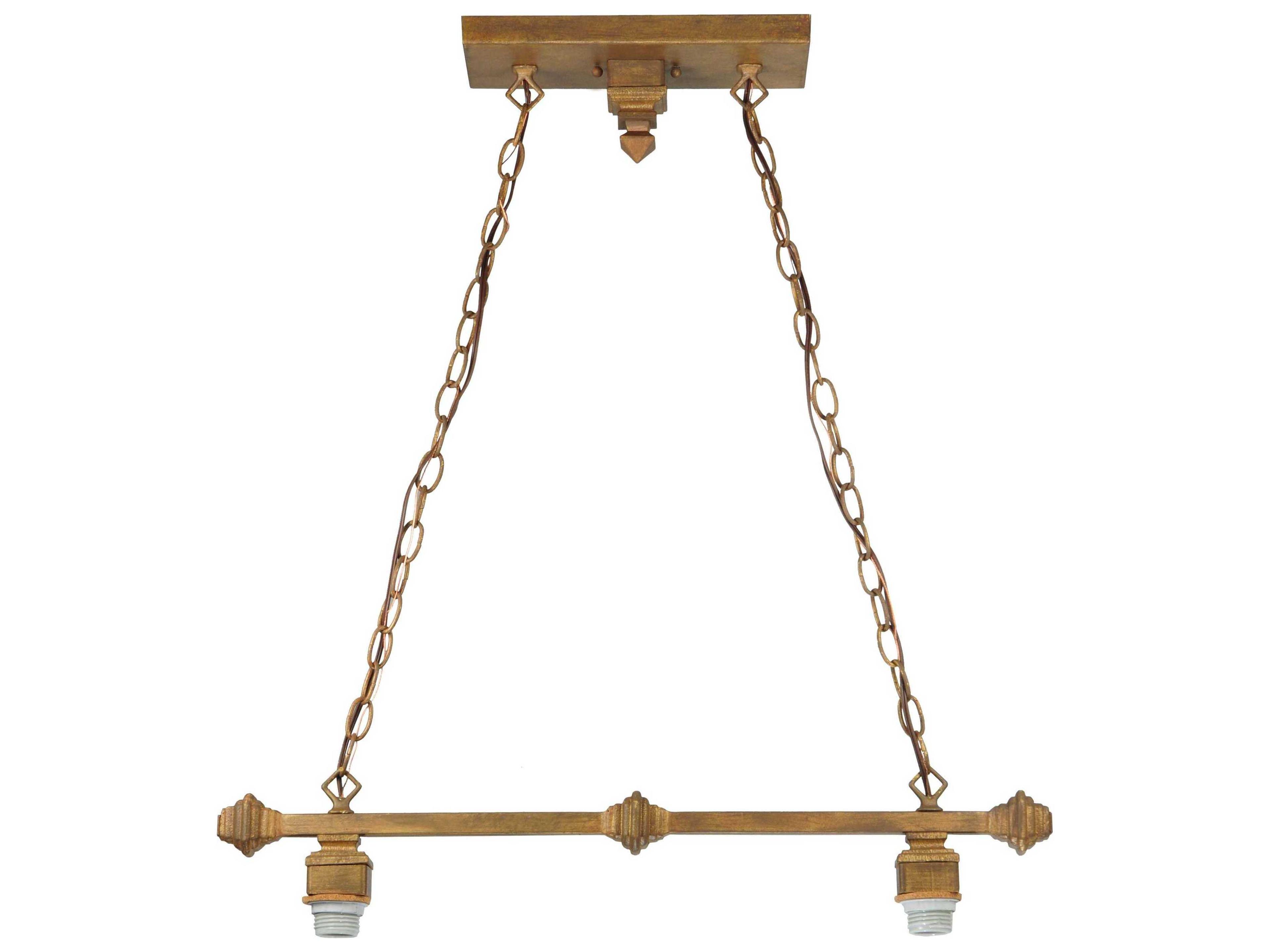 Mission 2-Light Yellow Pendant