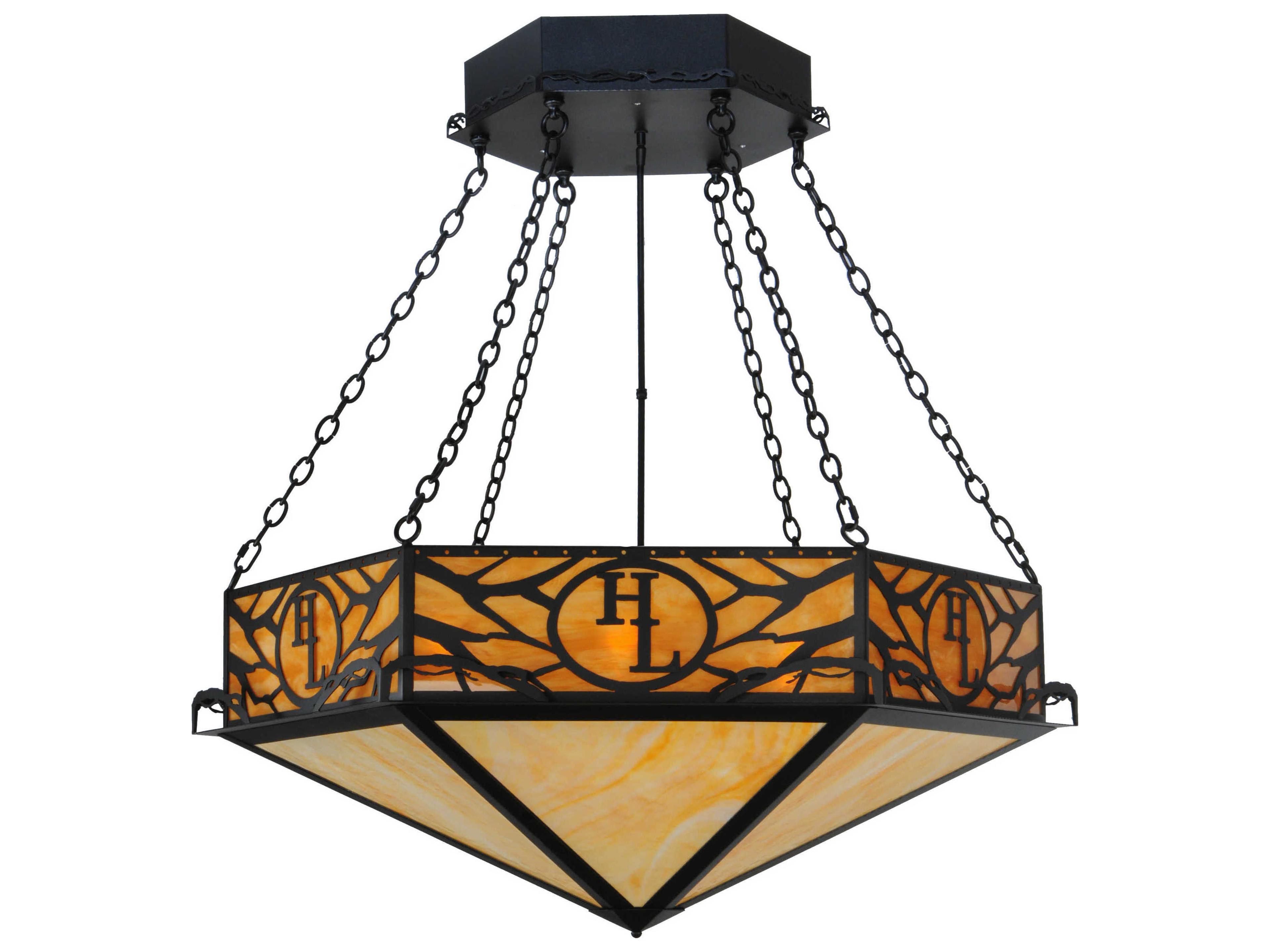 Mission 6-Light Black Pendant