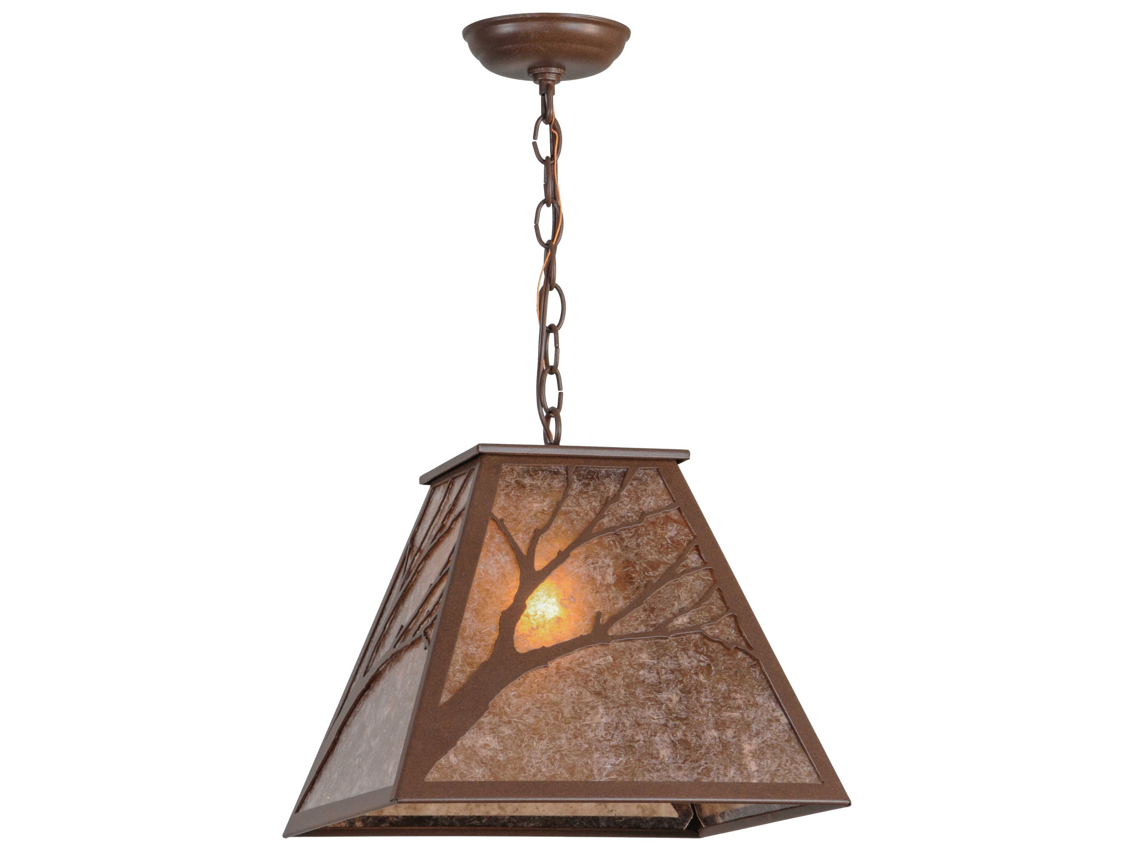 Mission 1-Light Brown Geometric Pendant