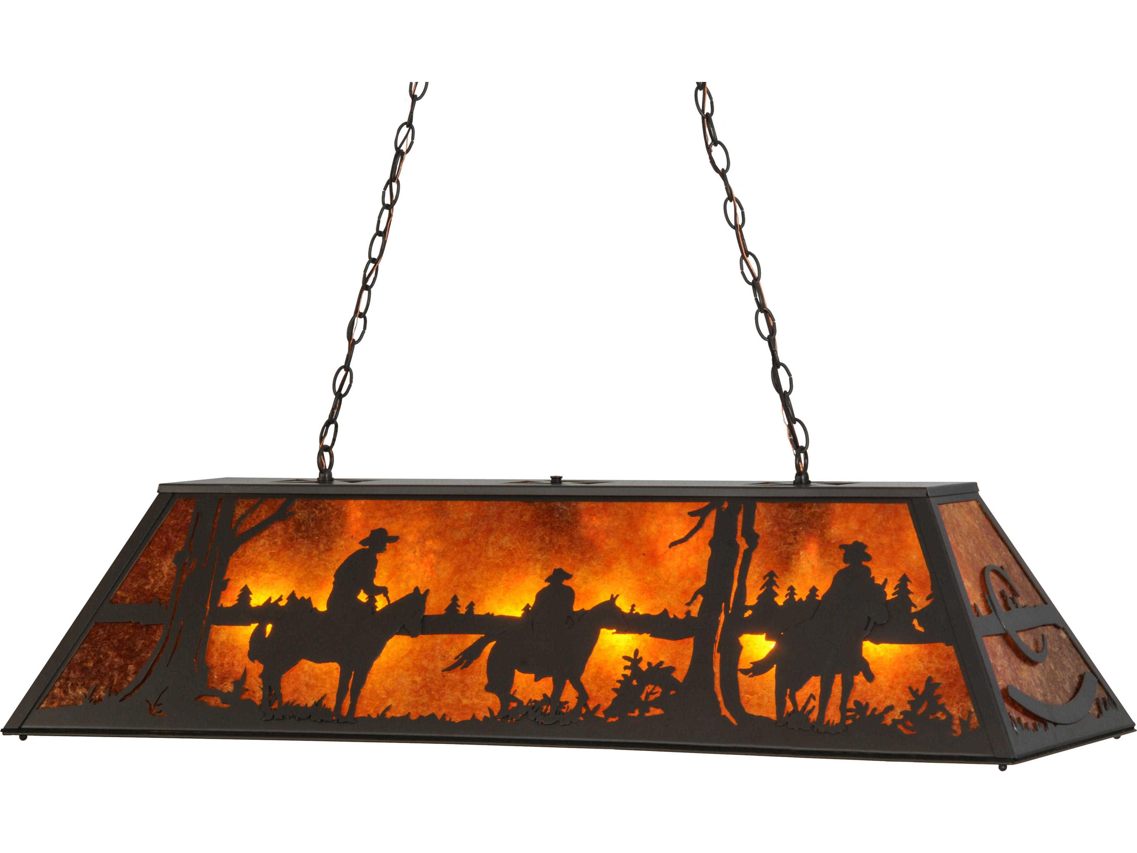 Mission 9-Light Bronze Pendant