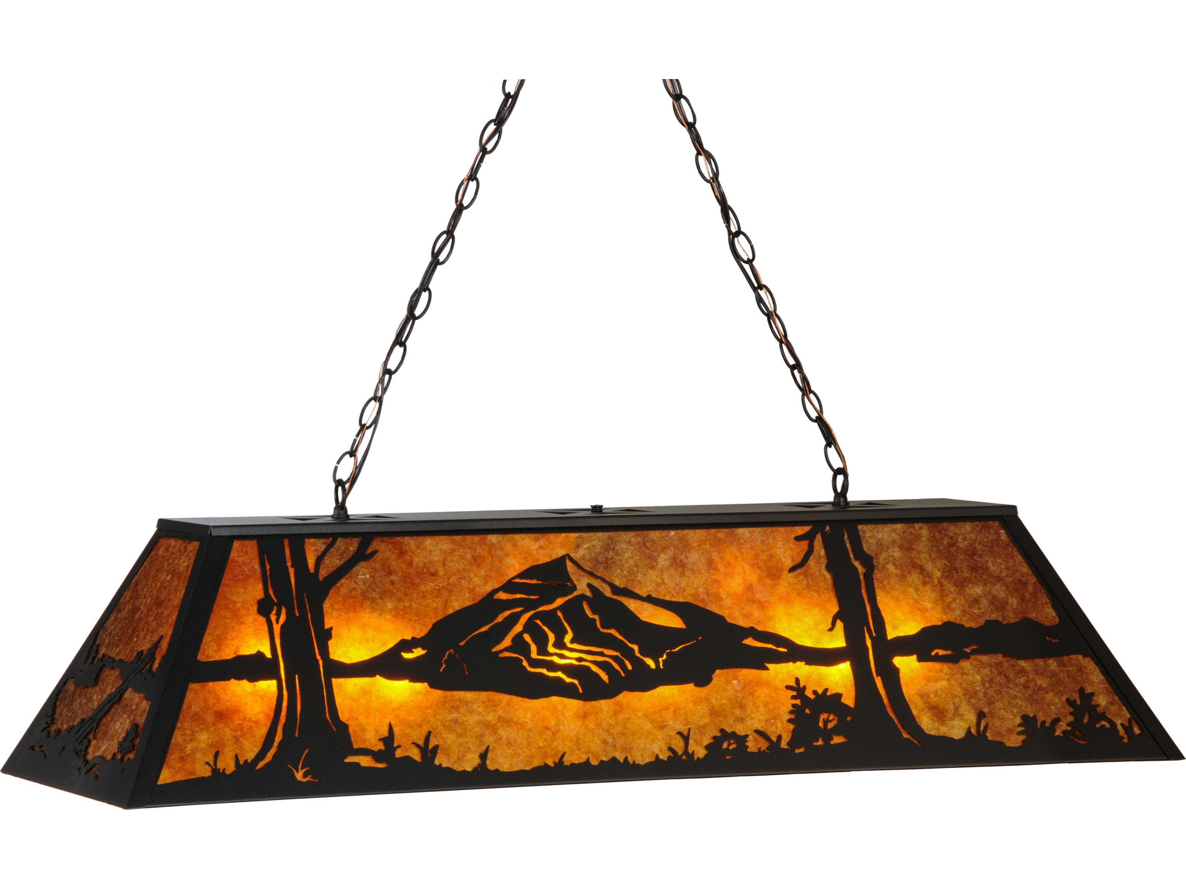 Mission 3-Light Black Pendant