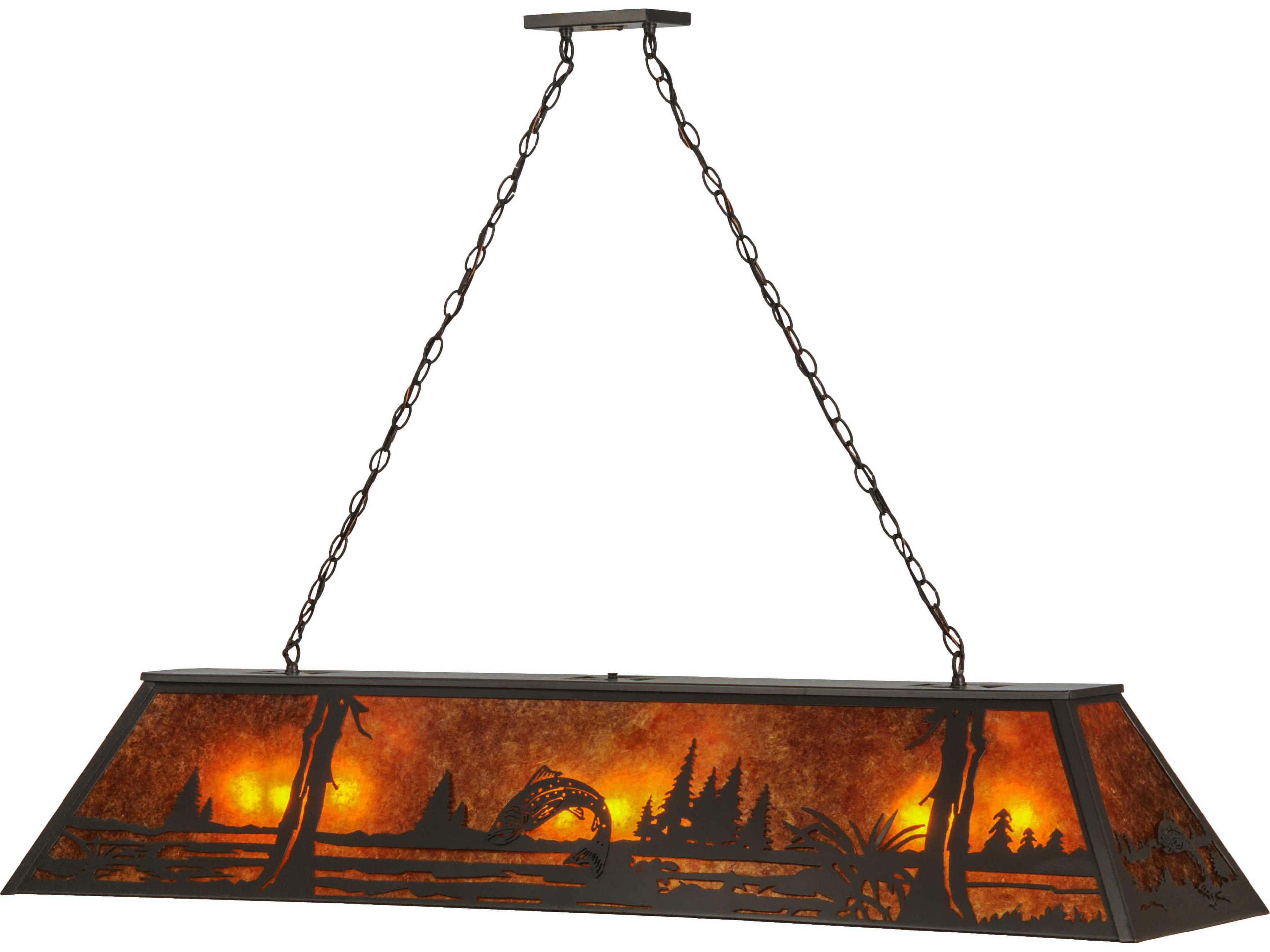 Mission 9-Light Bronze Pendant