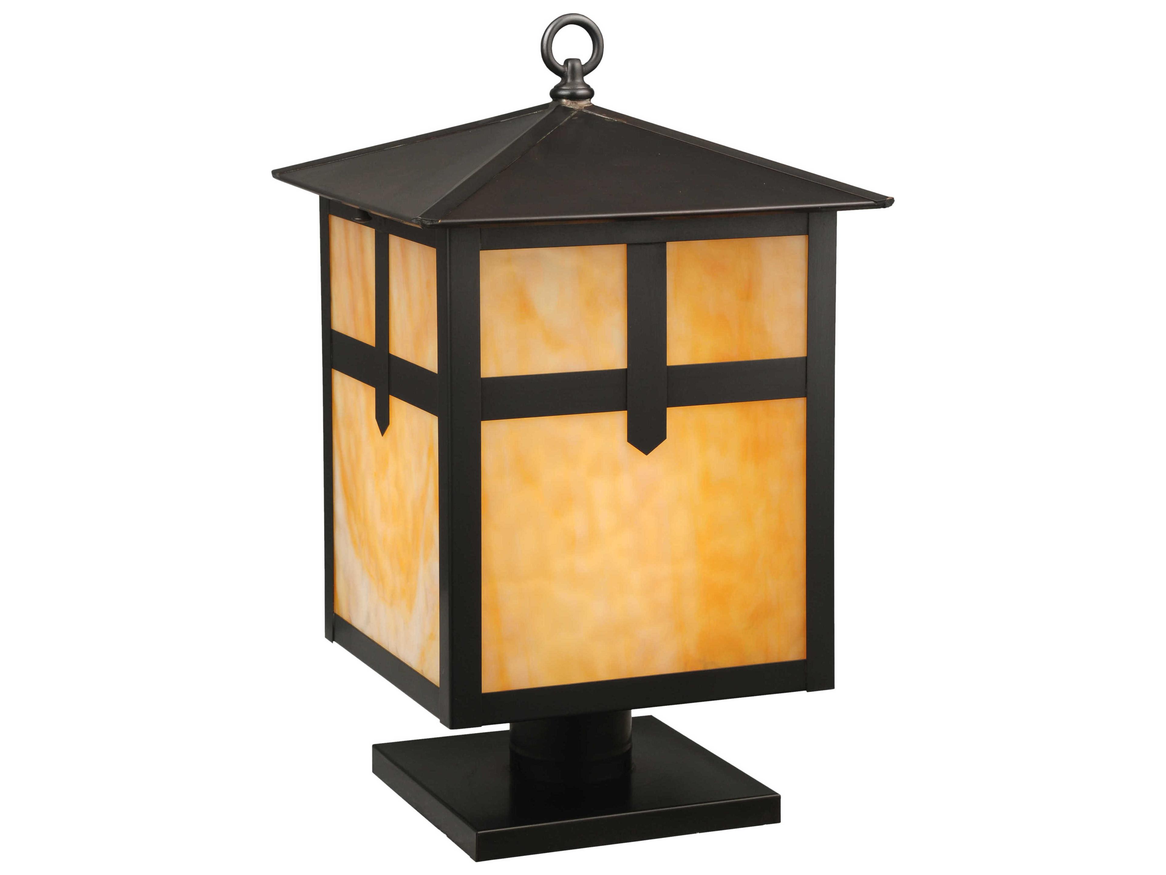 Seneca Cross Mission Black Outdoor Post Mount Light