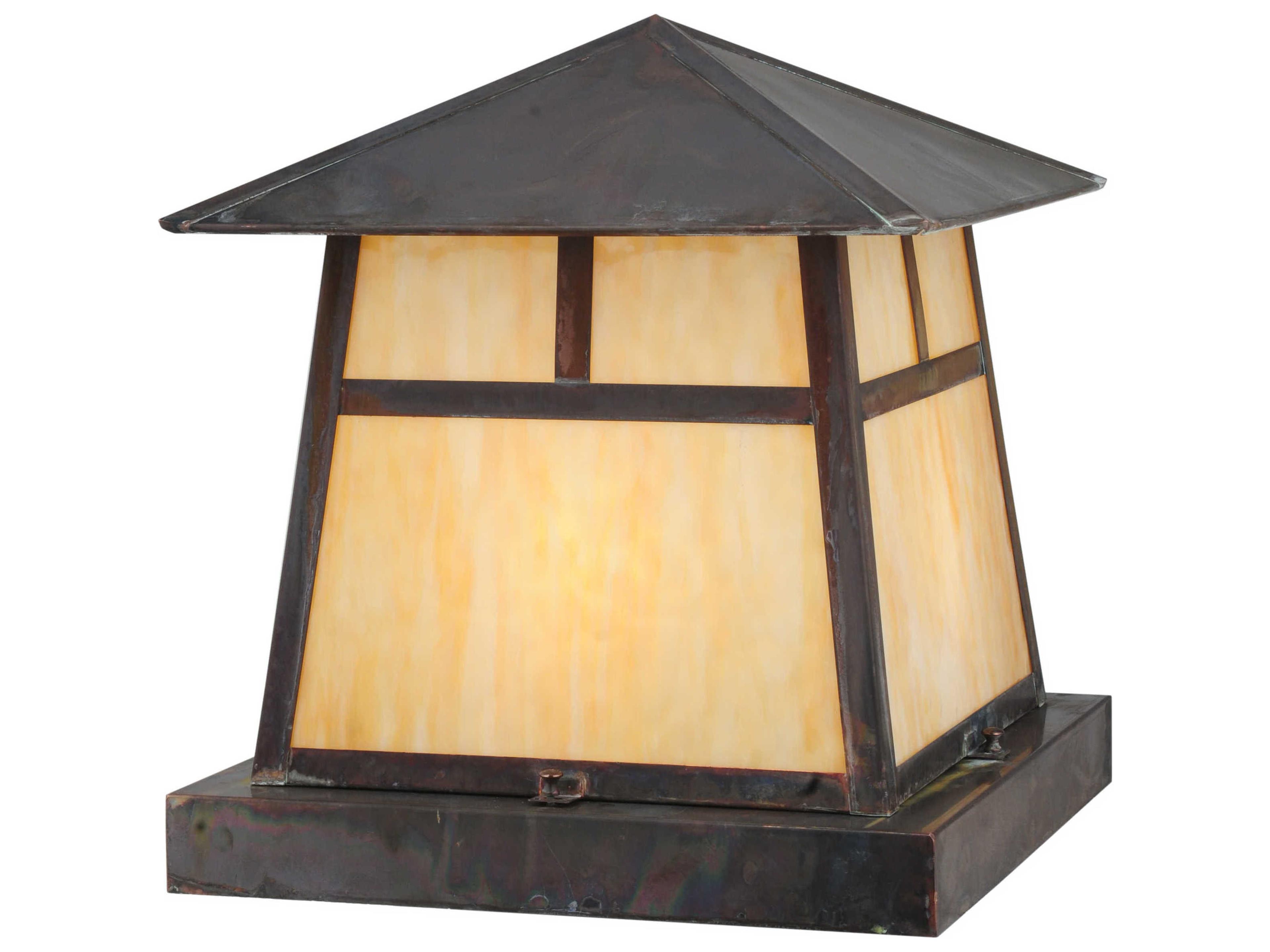 Stillwater T Mission Vintage Iron 4 - Light Outdoor Pier Mount Light